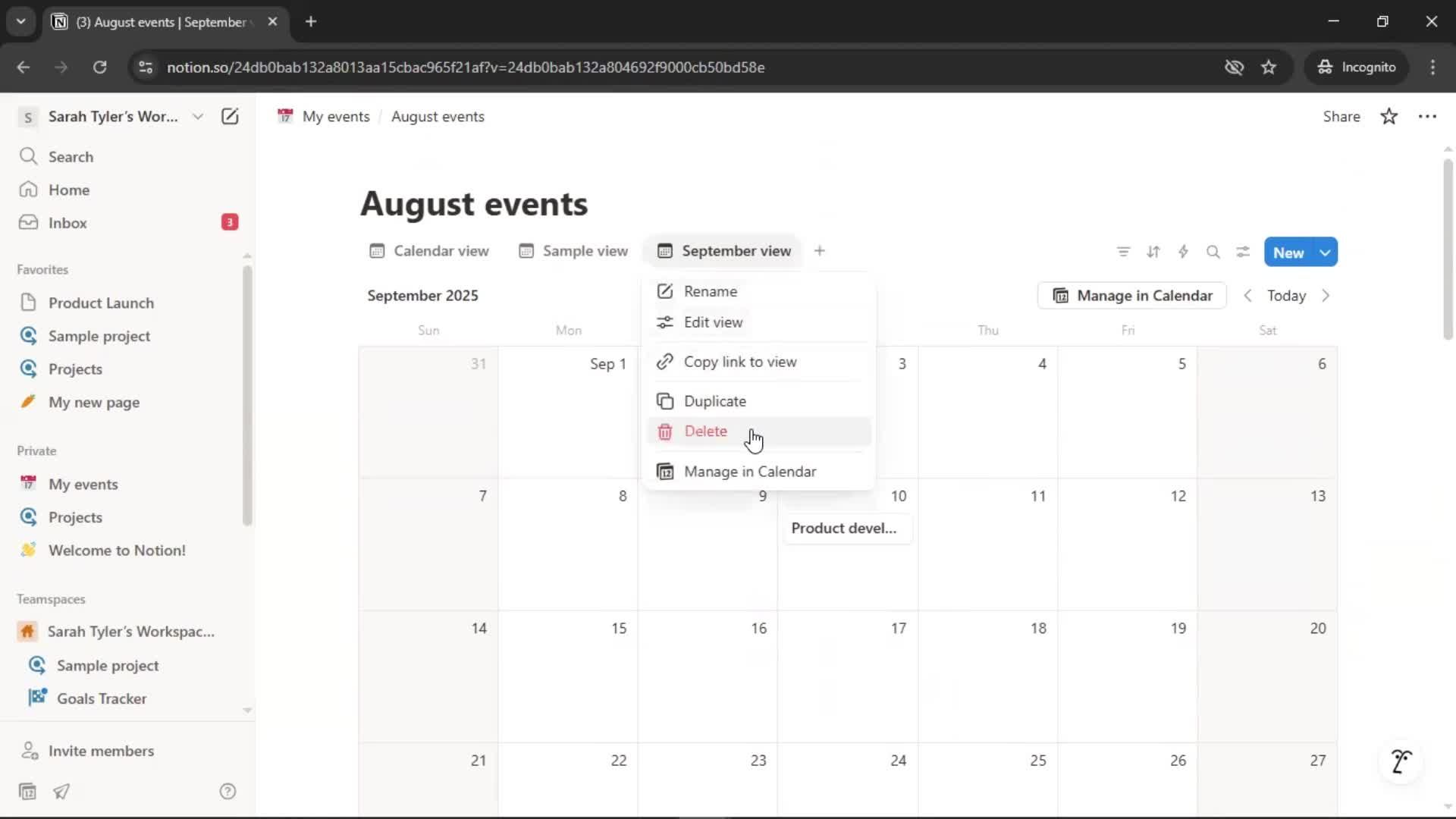 Creating a calendar screenshot