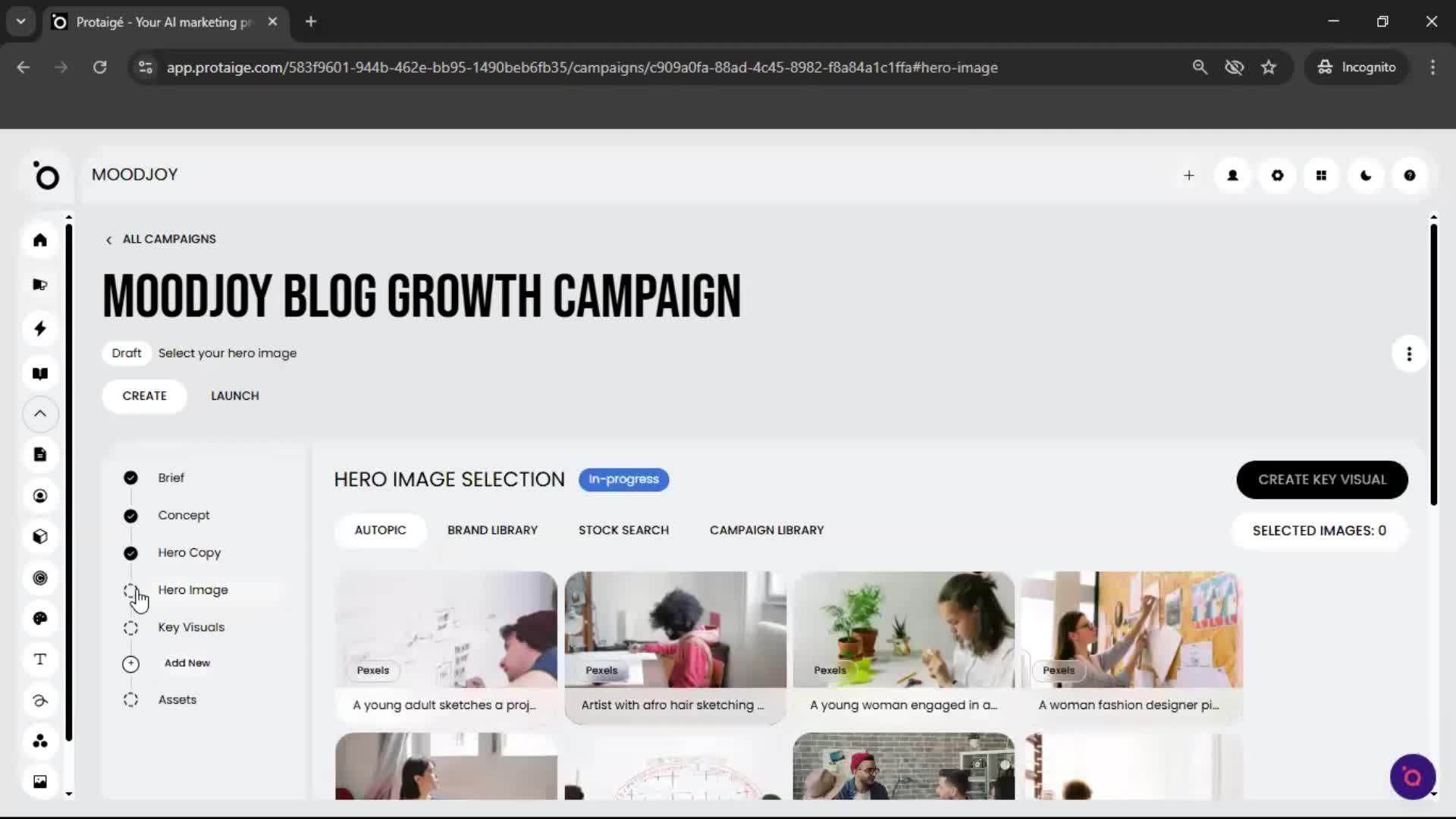 Creating a campaign screenshot