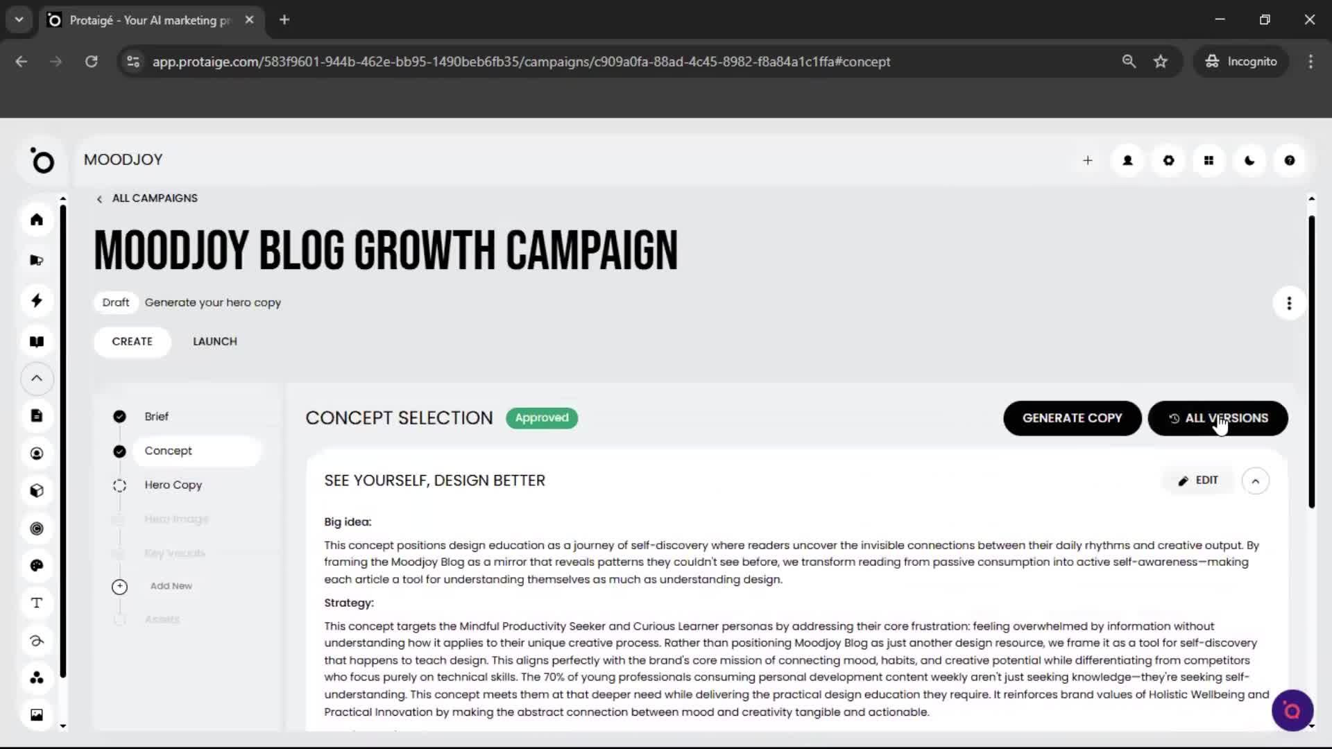 Creating a campaign screenshot