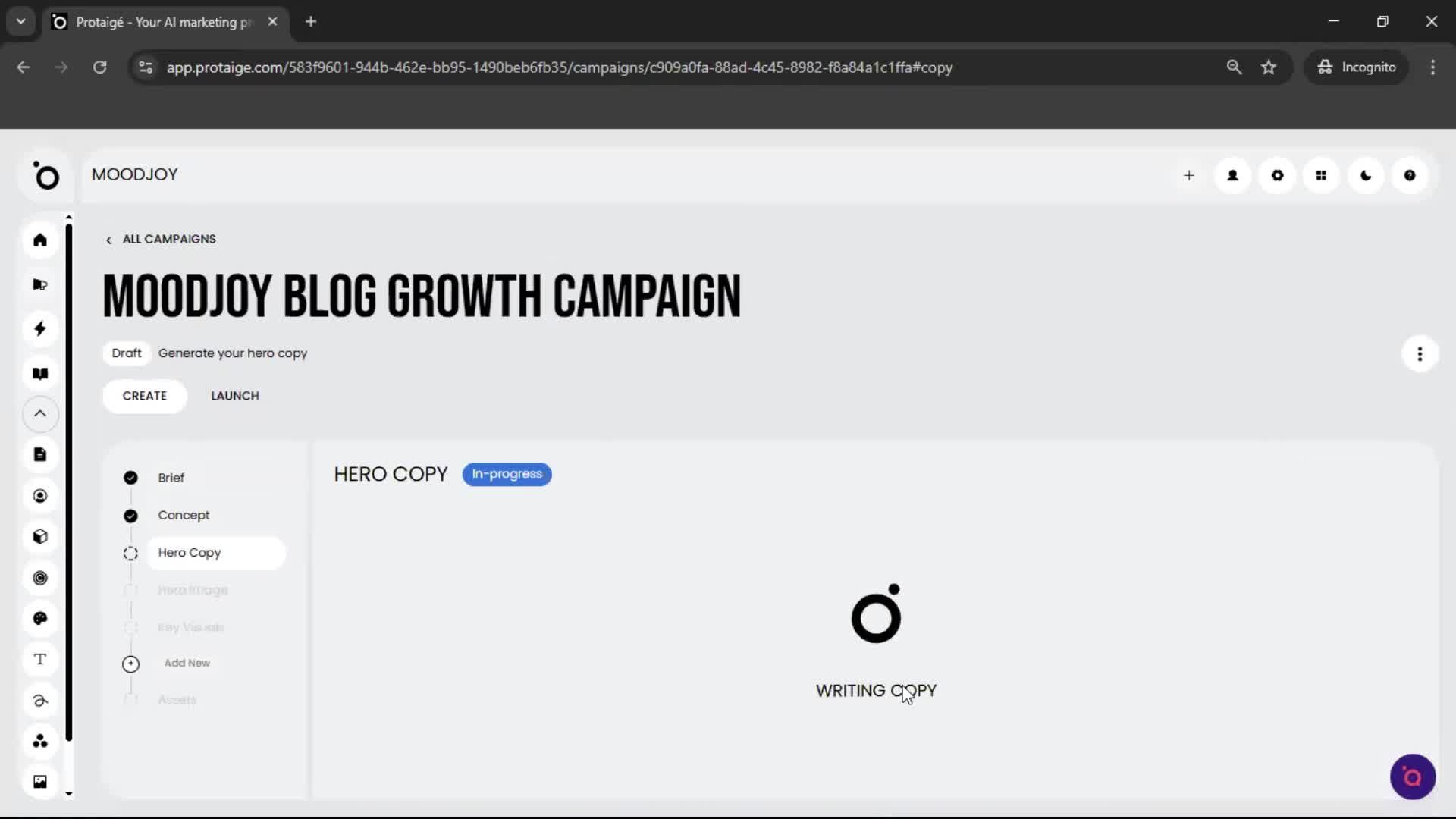 Creating a campaign screenshot