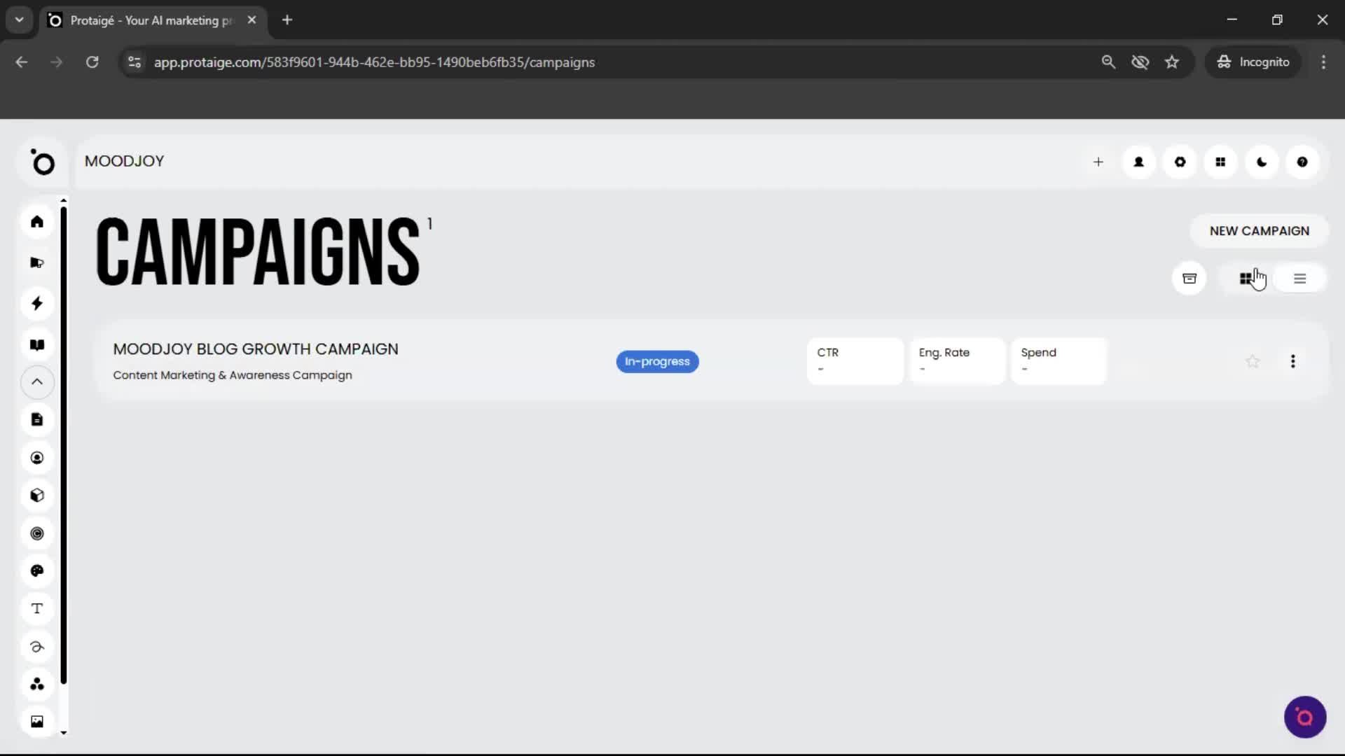Creating a campaign screenshot