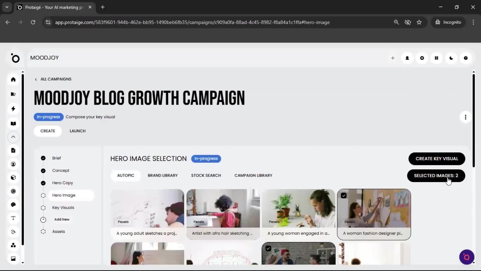 Creating a campaign screenshot