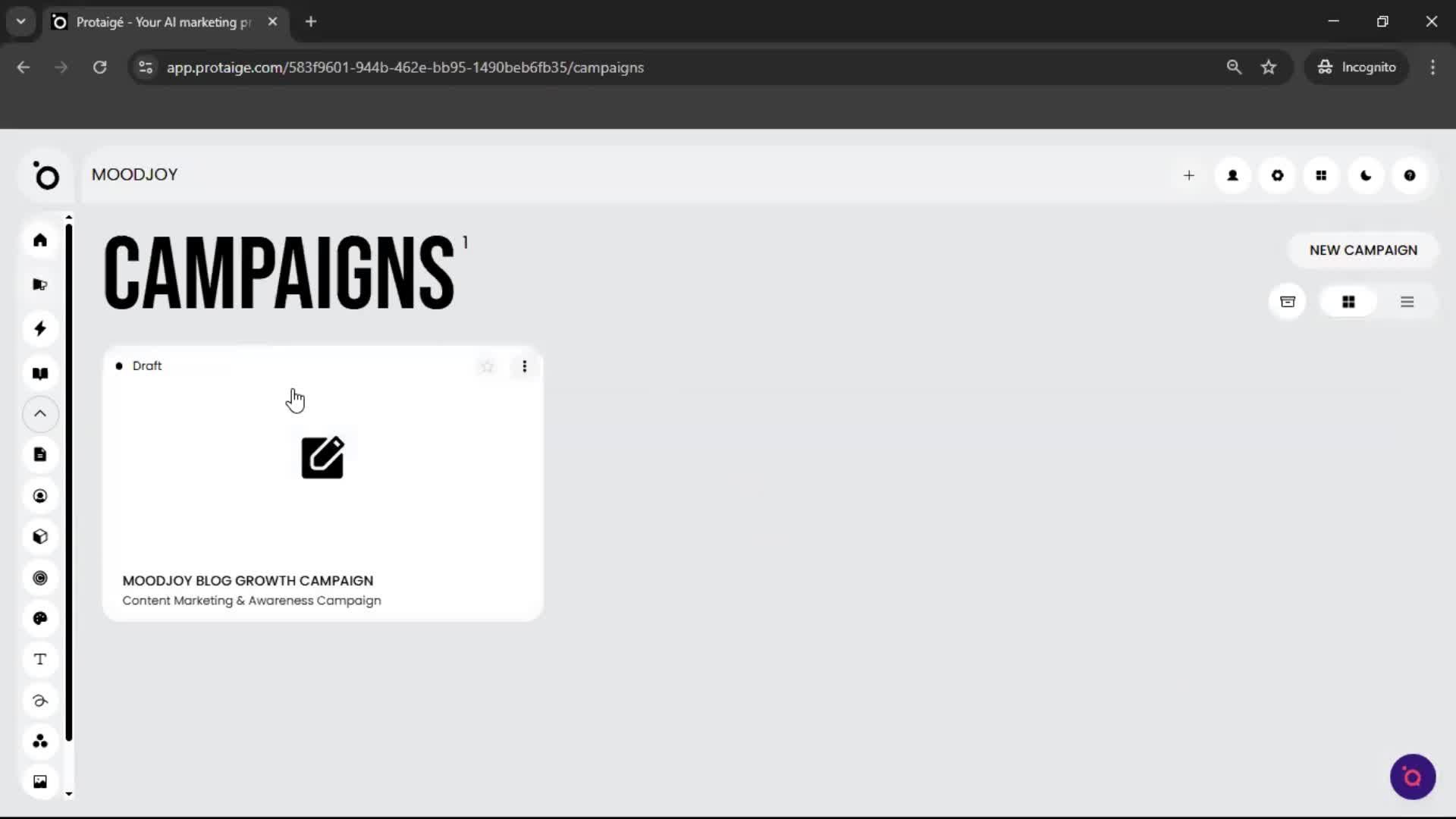 Creating a campaign screenshot