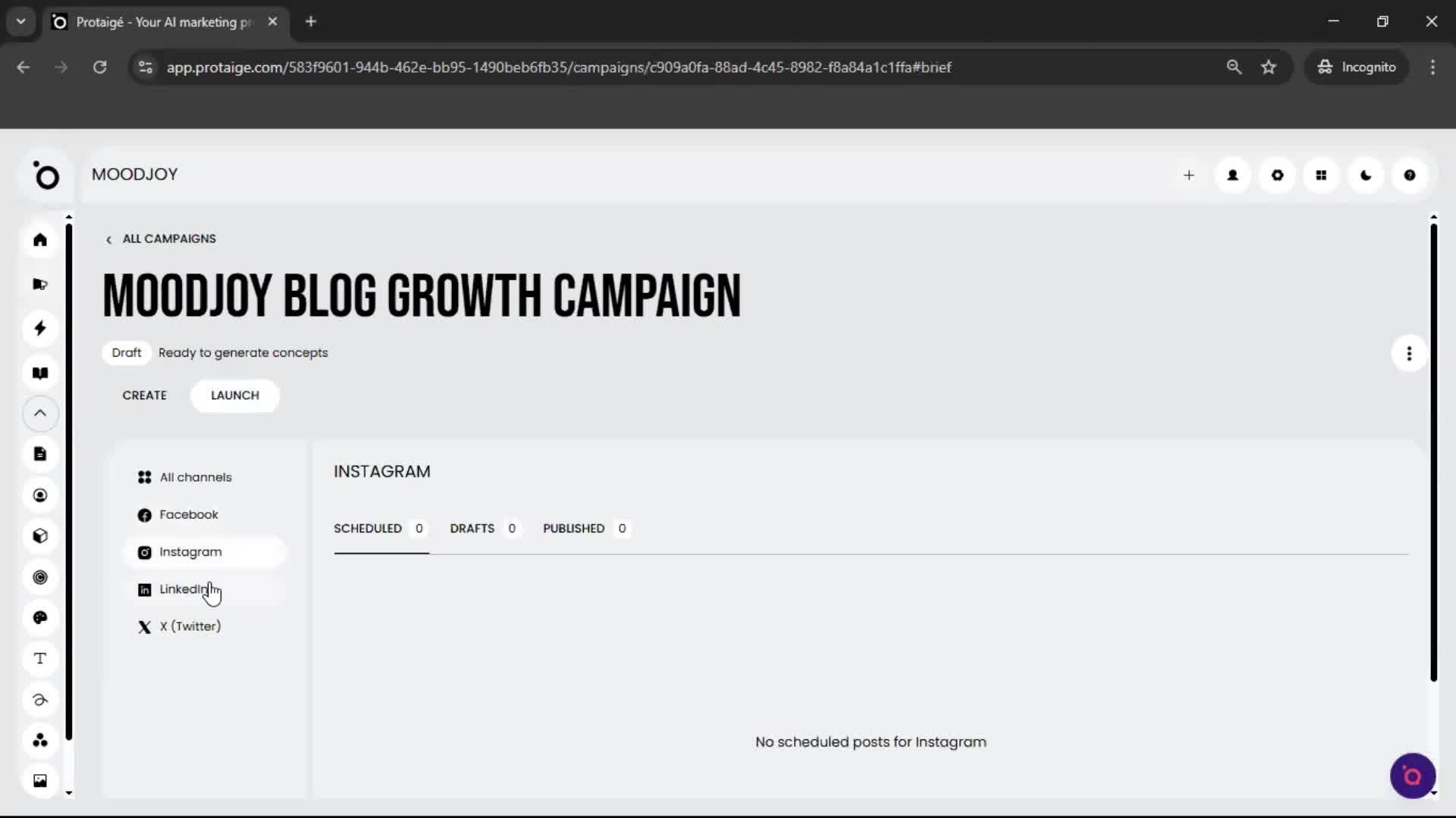 Creating a campaign screenshot