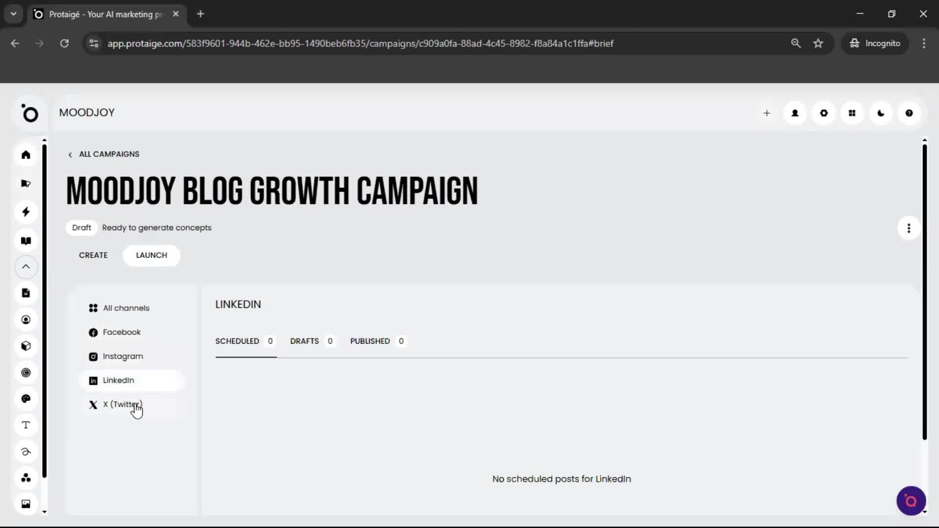 Creating a campaign screenshot