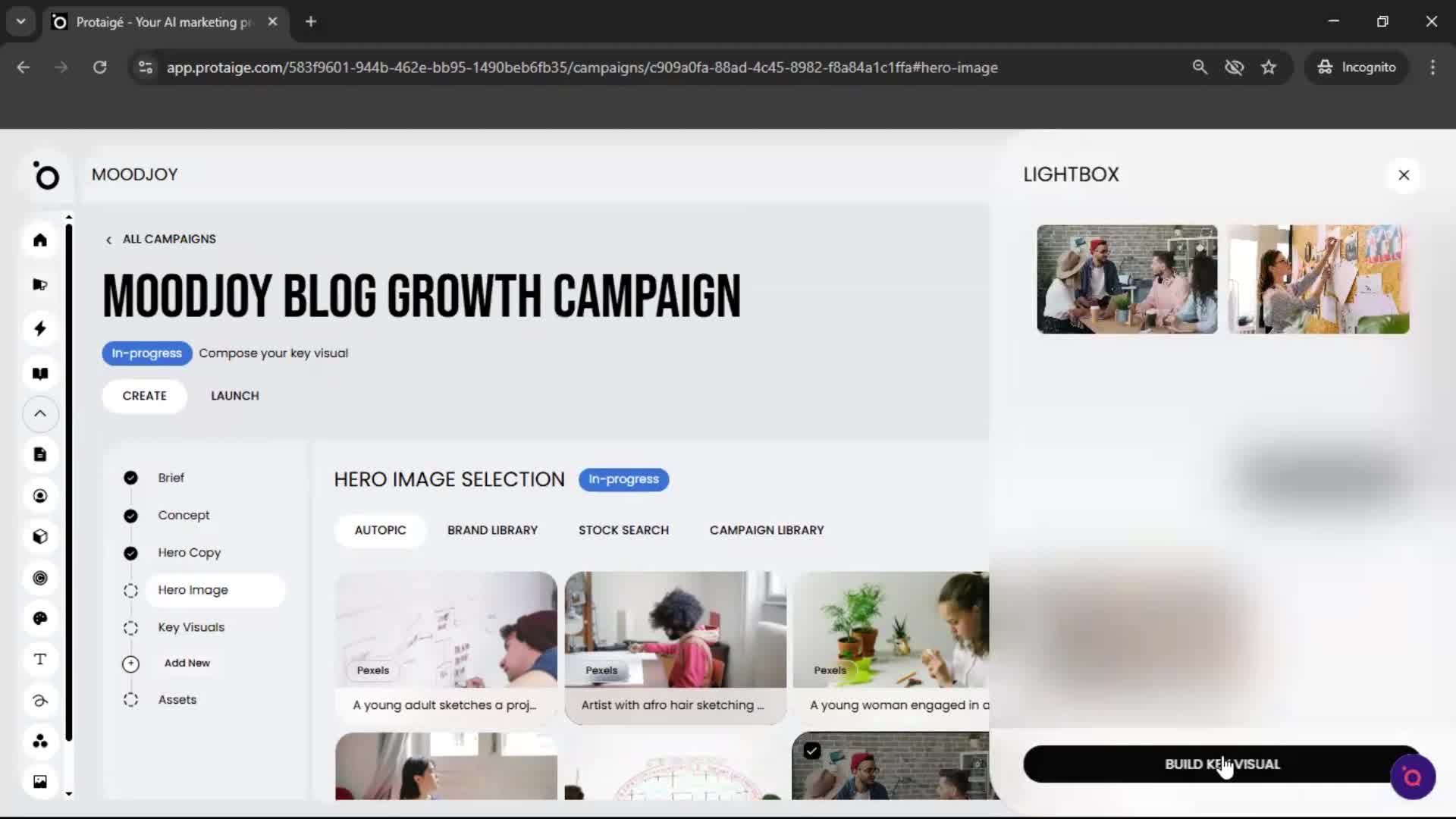 Creating a campaign screenshot