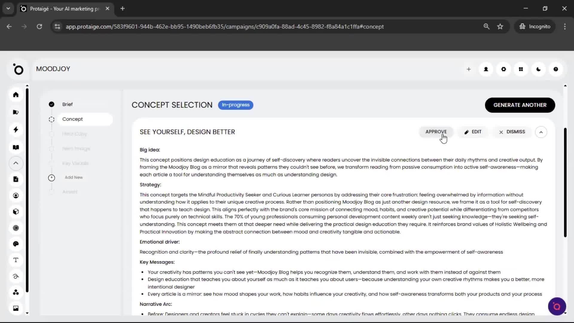 Creating a campaign screenshot