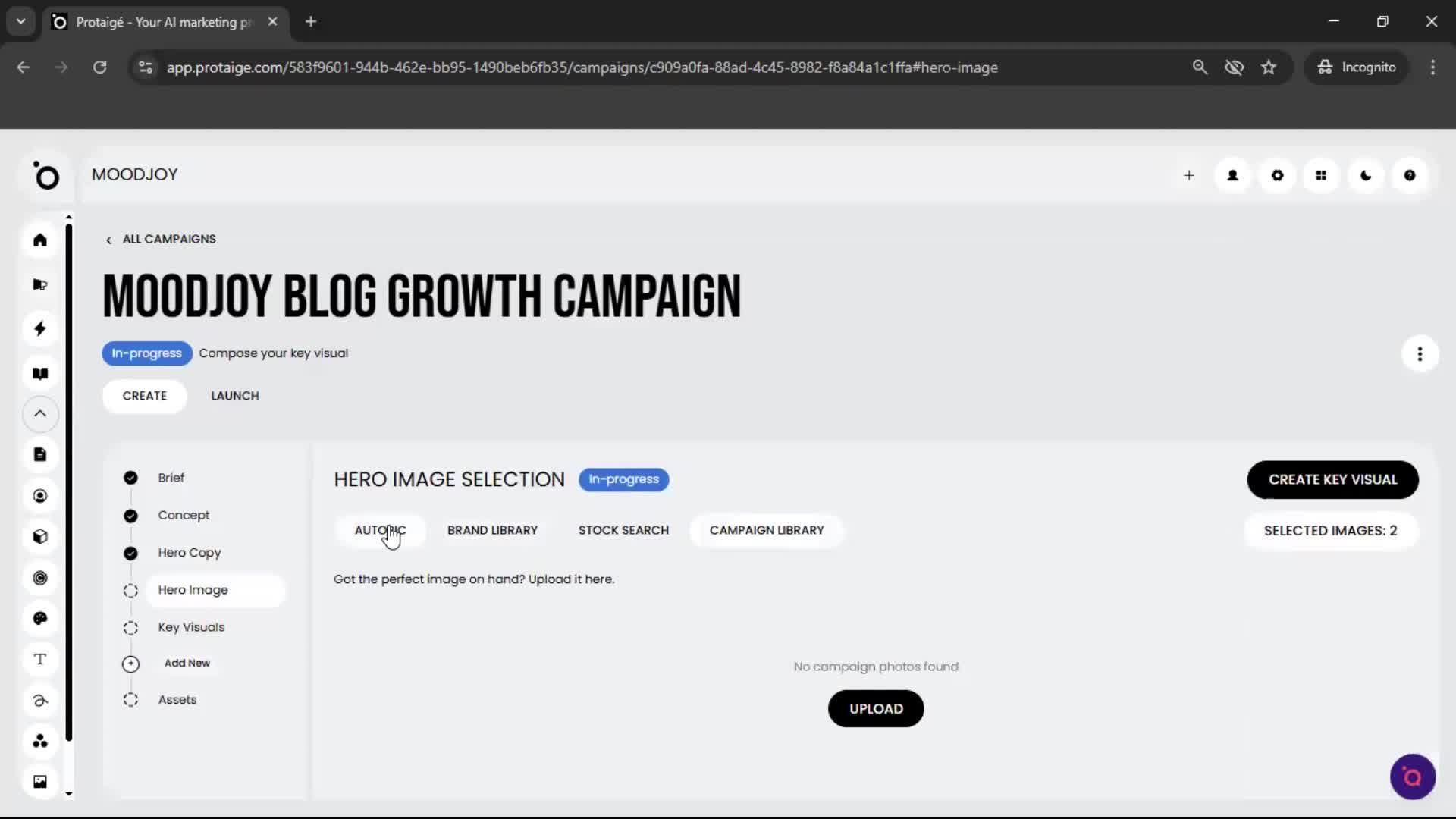 Creating a campaign screenshot