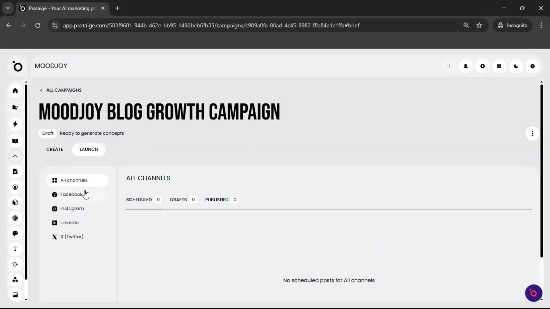 Creating a campaign screenshot