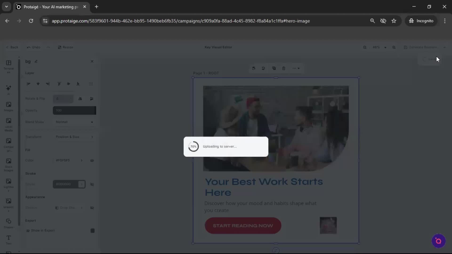 Creating a campaign screenshot