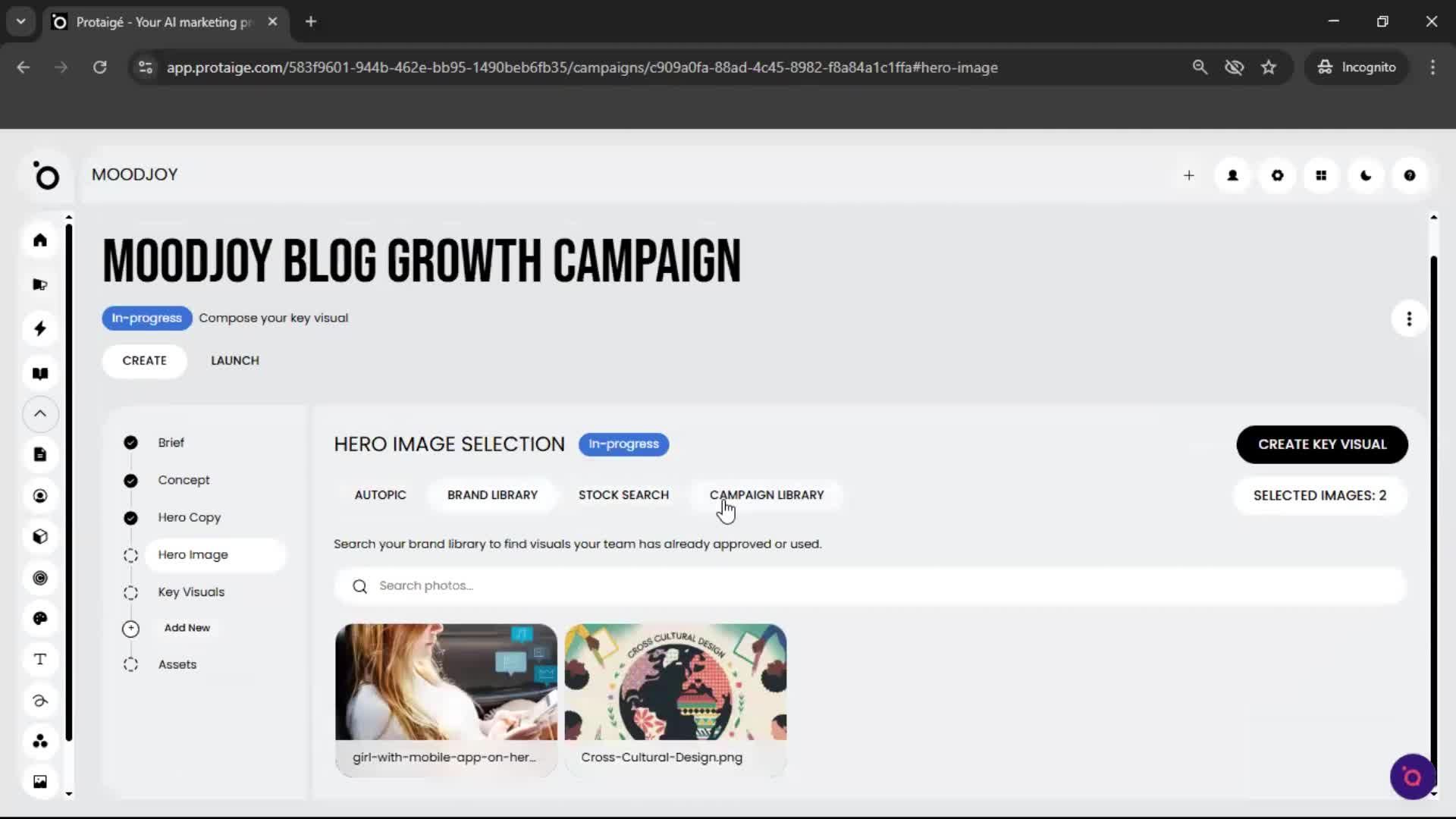 Creating a campaign screenshot