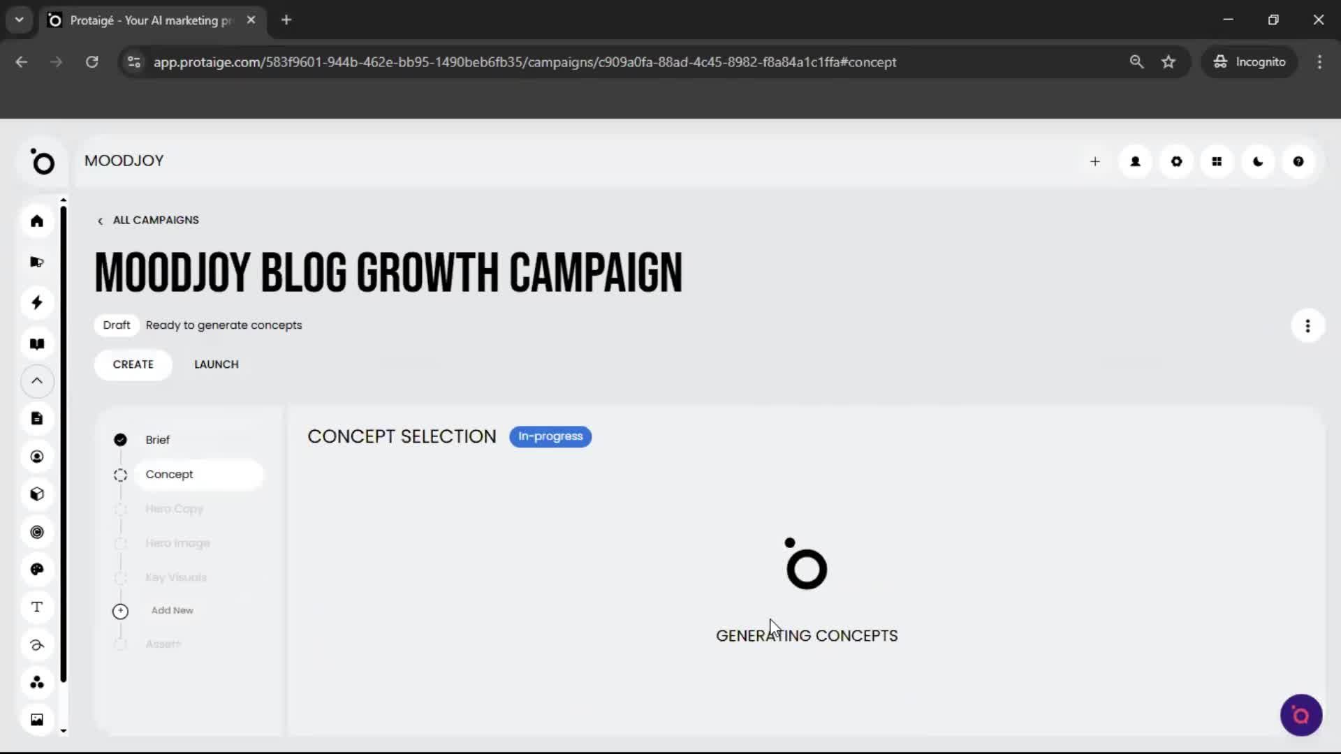 Creating a campaign screenshot