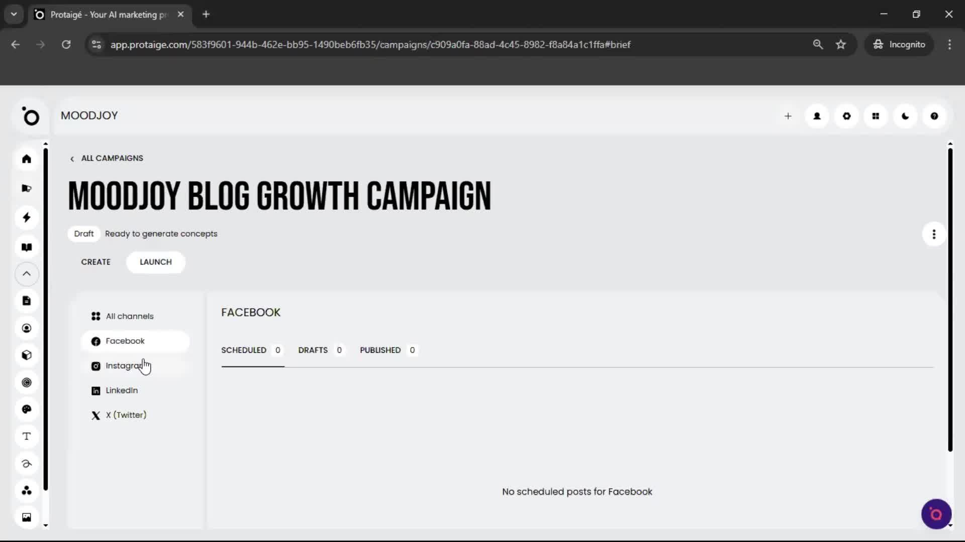 Creating a campaign screenshot