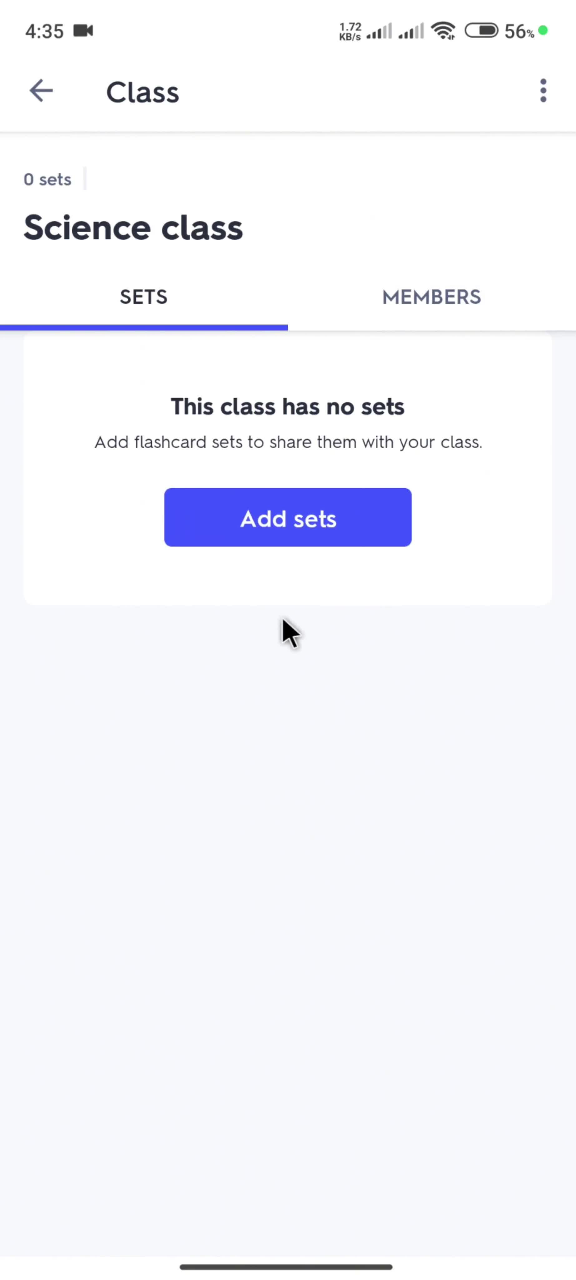 Creating a class screenshot