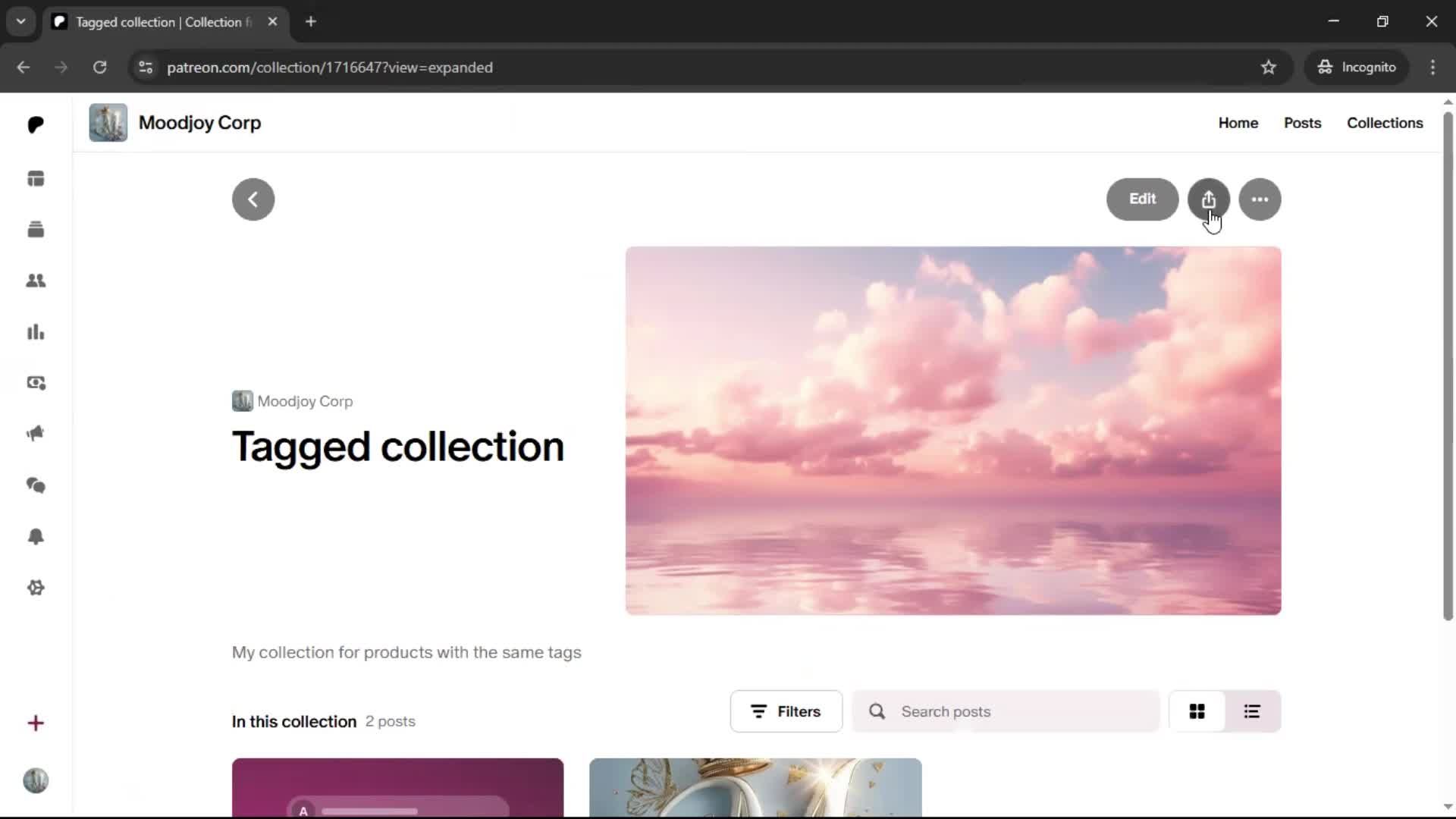Creating a collection screenshot
