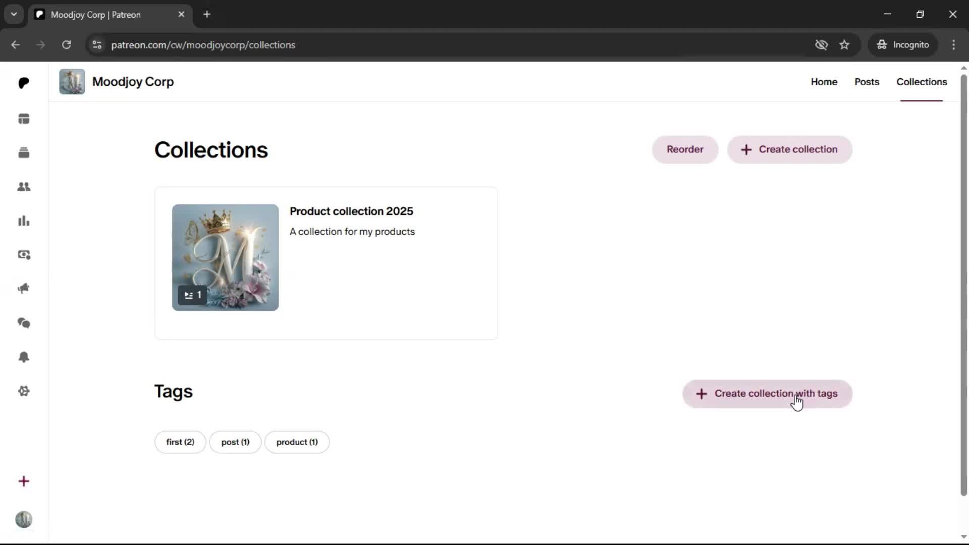 Creating a collection screenshot