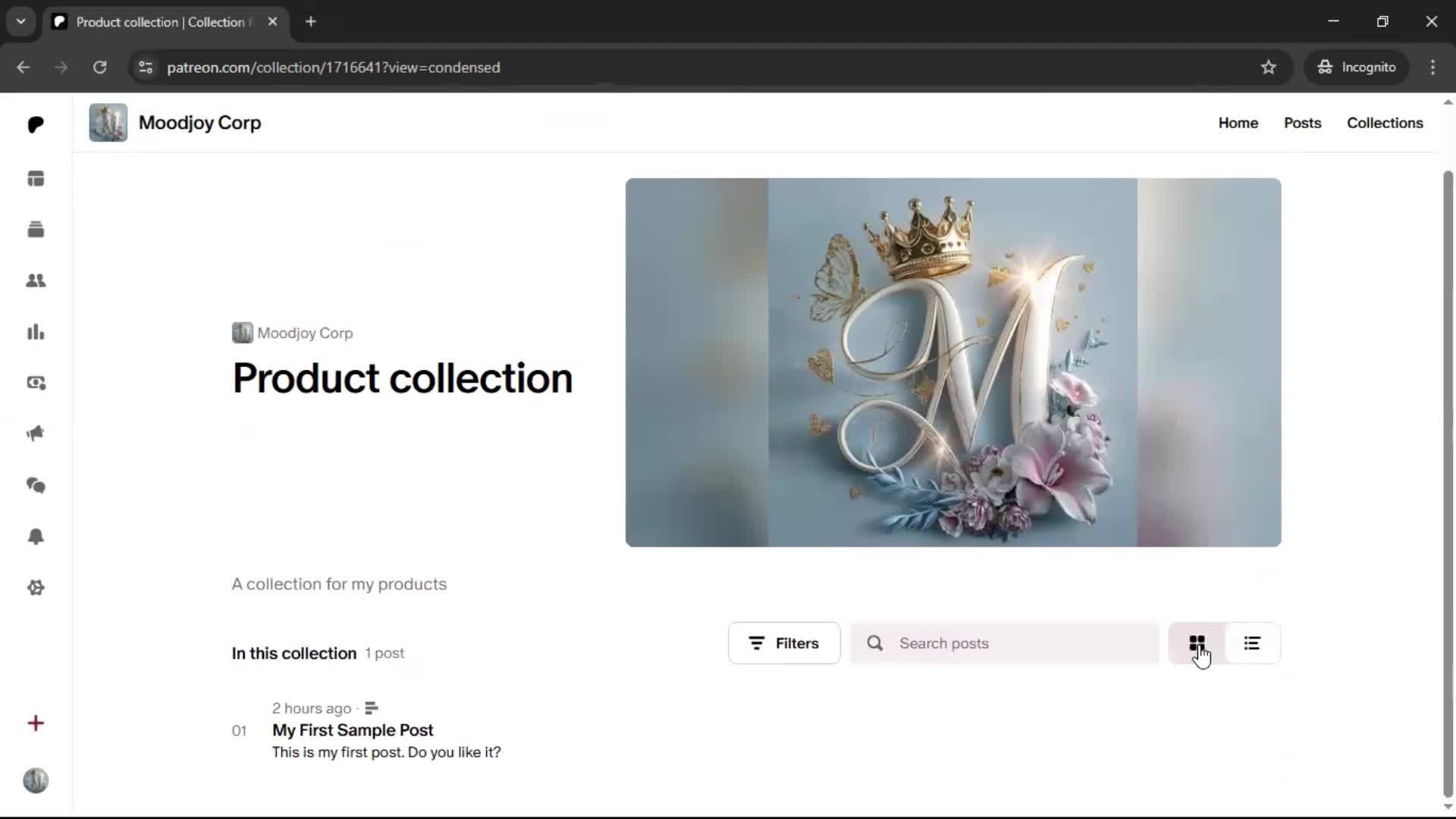 Creating a collection screenshot