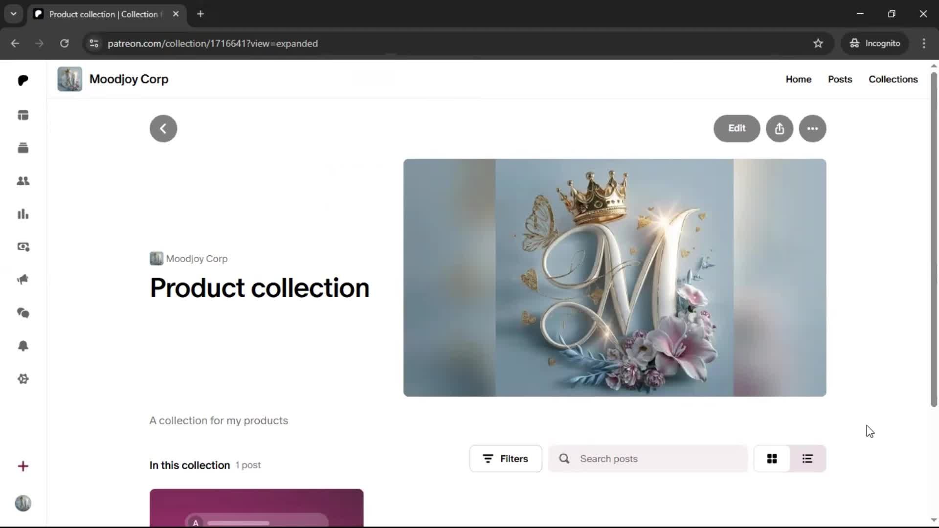Creating a collection screenshot