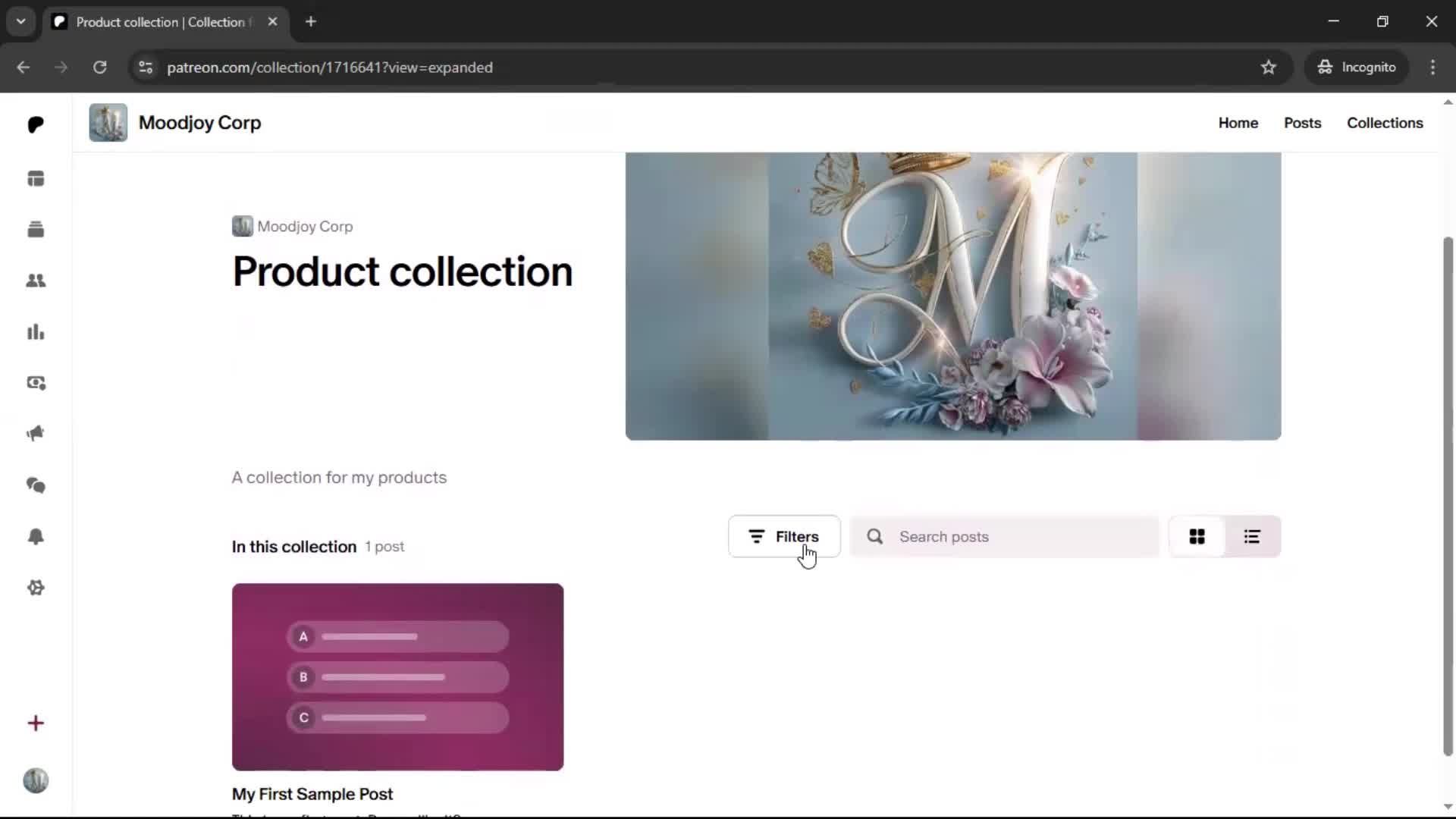 Creating a collection screenshot
