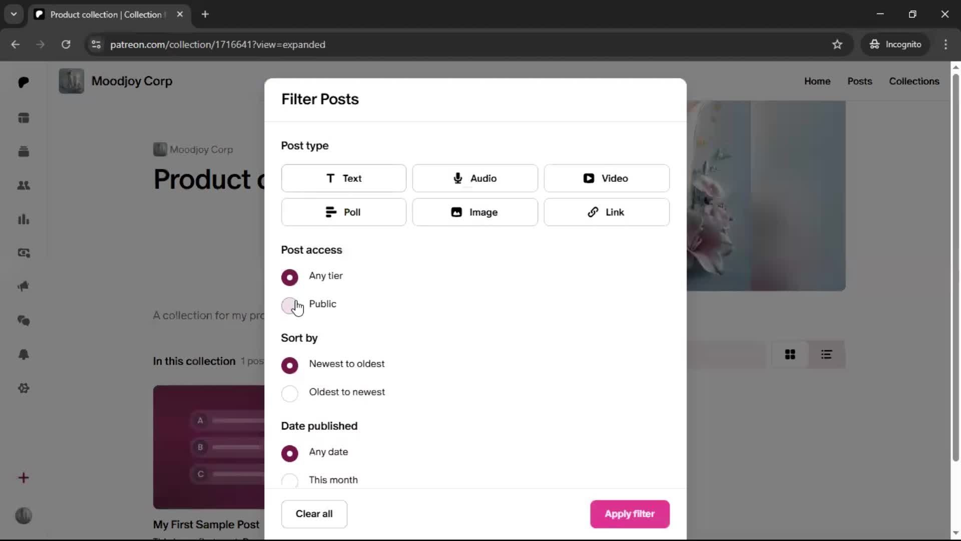 Creating a collection on Patreon video thumbnail