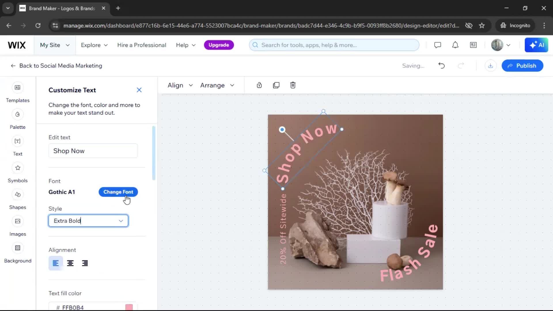 Creating a design screenshot