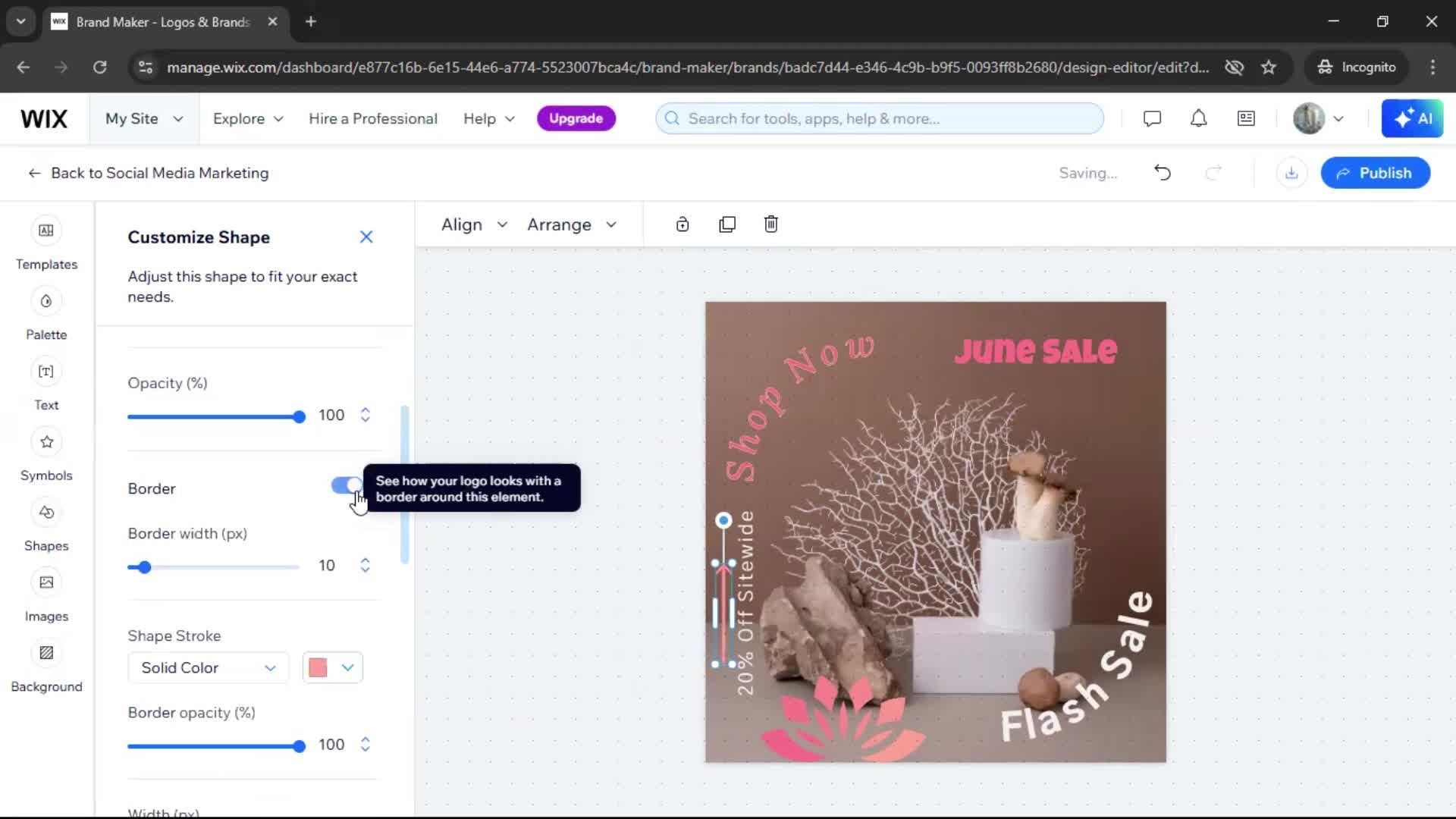 Creating a design screenshot