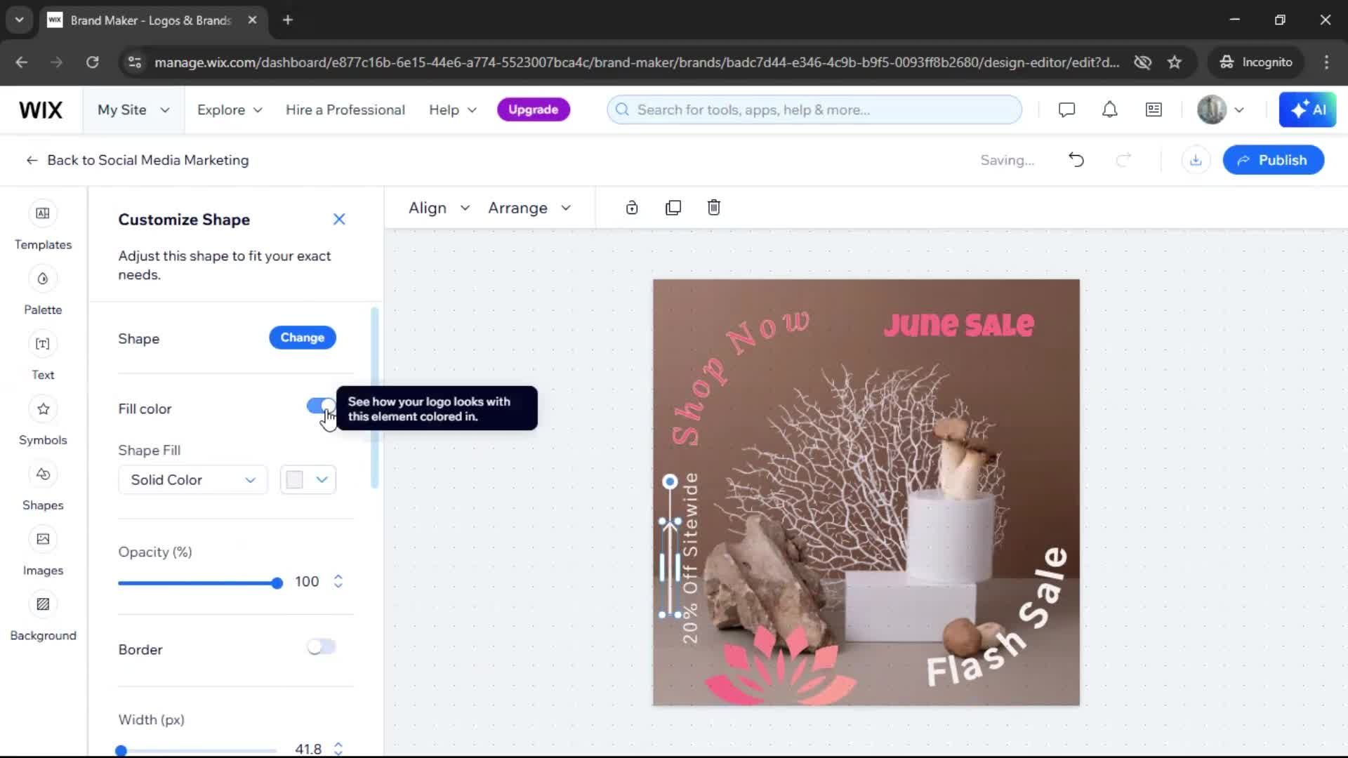 Creating a design screenshot