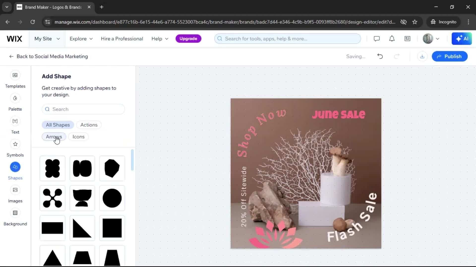 Creating a design screenshot