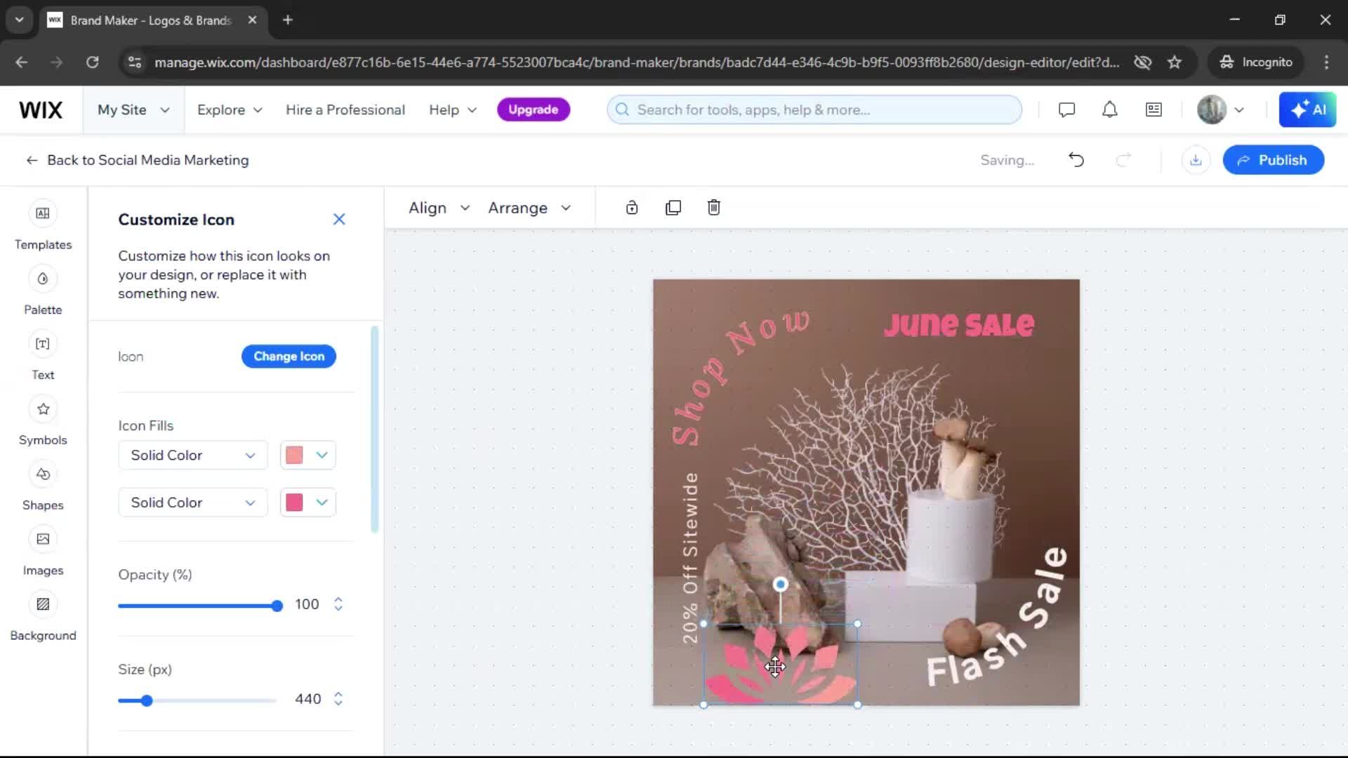 Creating a design screenshot