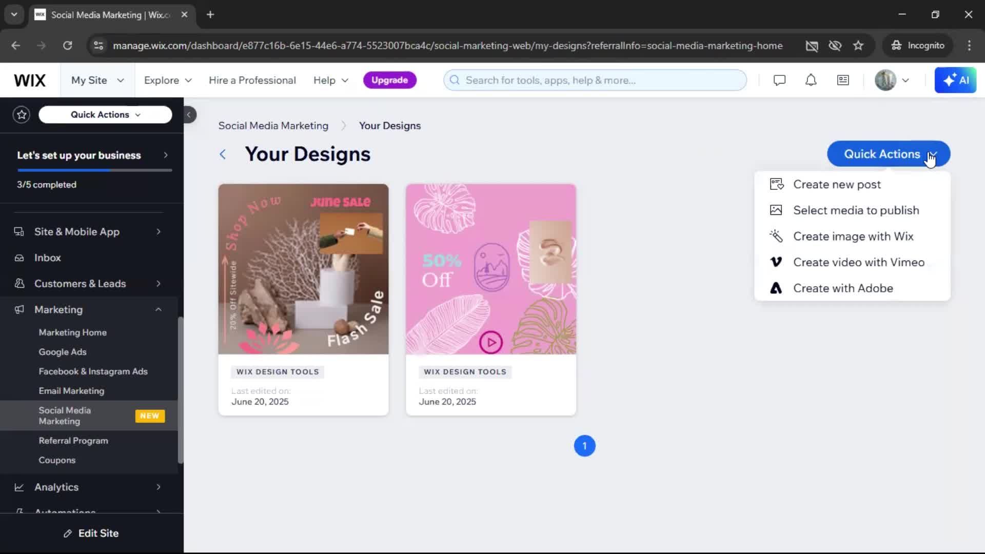 Creating a design screenshot