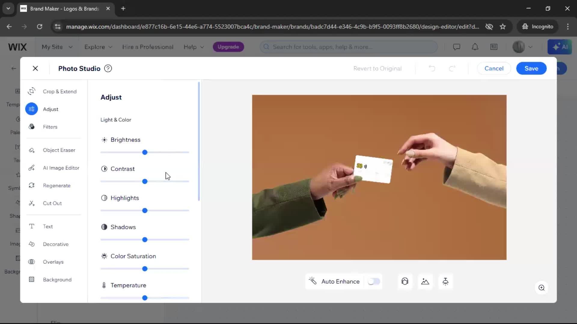 Creating a design screenshot