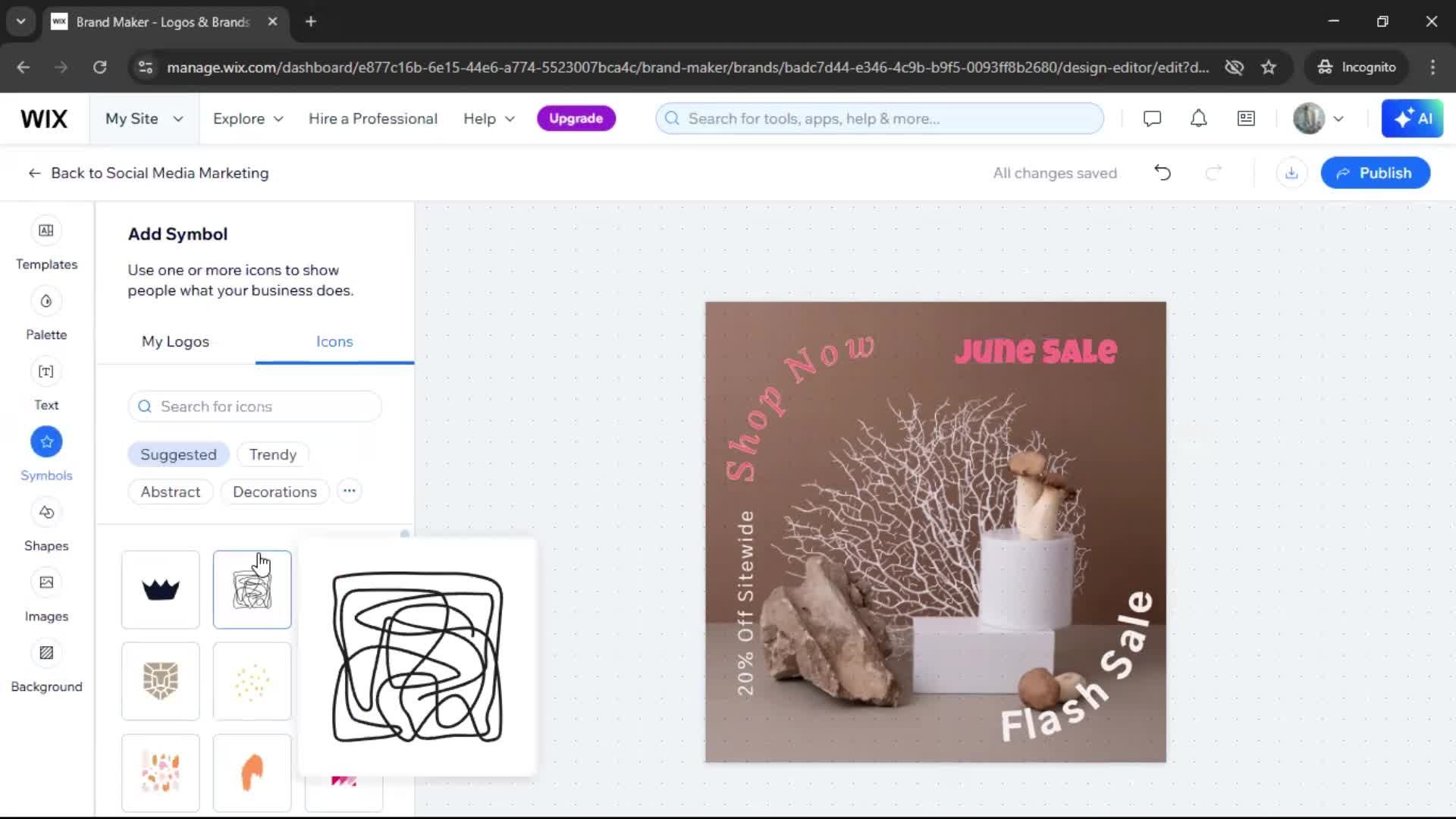 Creating a design screenshot