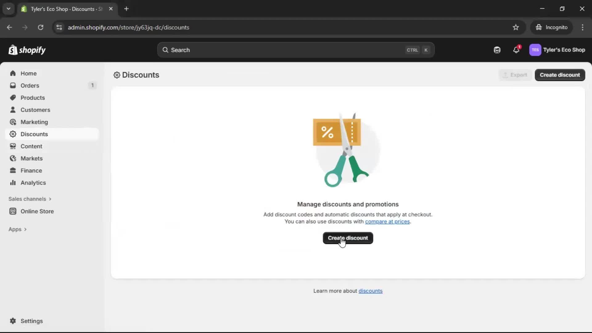 Creating a discount code on Shopify video thumbnail