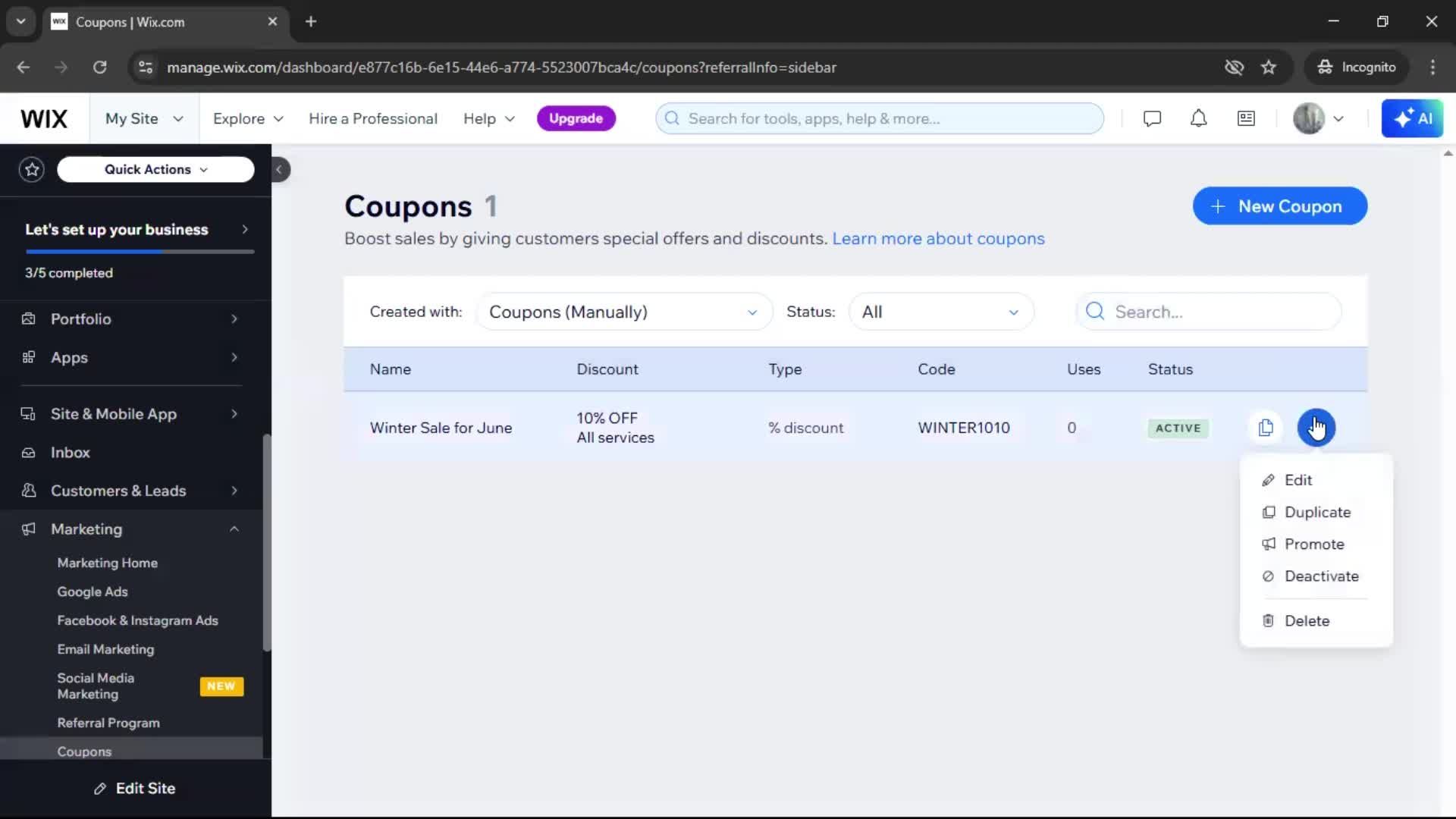 Creating a discount code on Wix video thumbnail