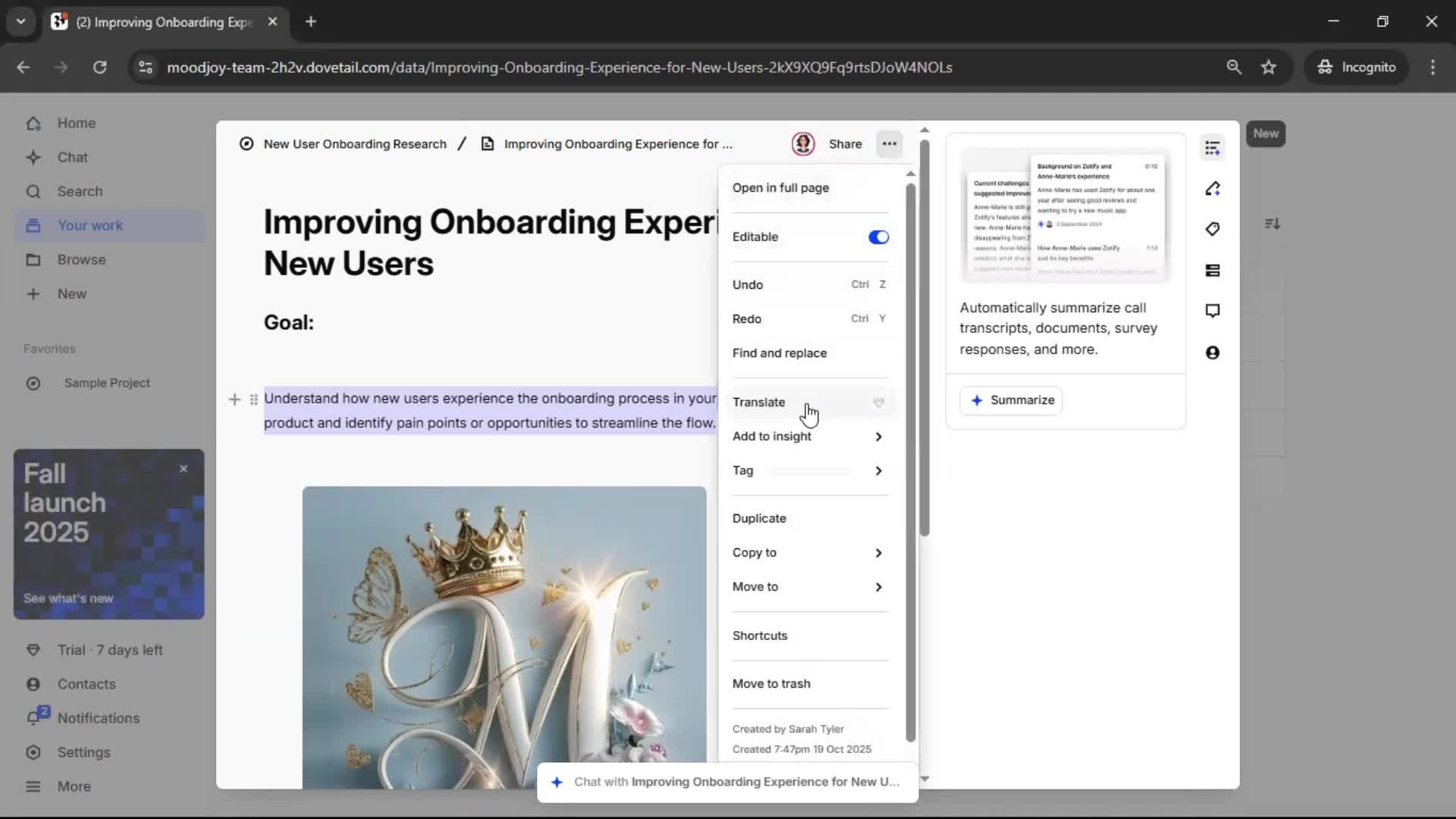 Creating a document screenshot