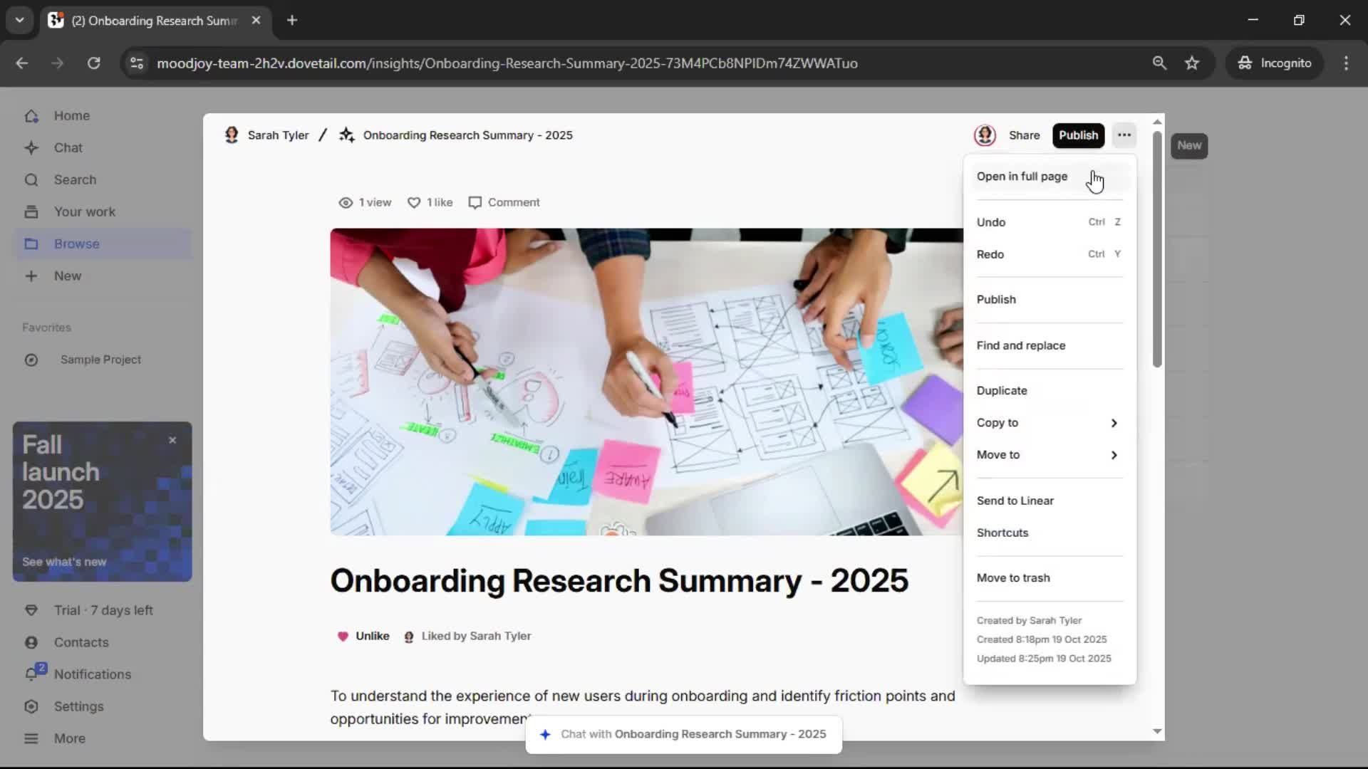 Creating a document screenshot
