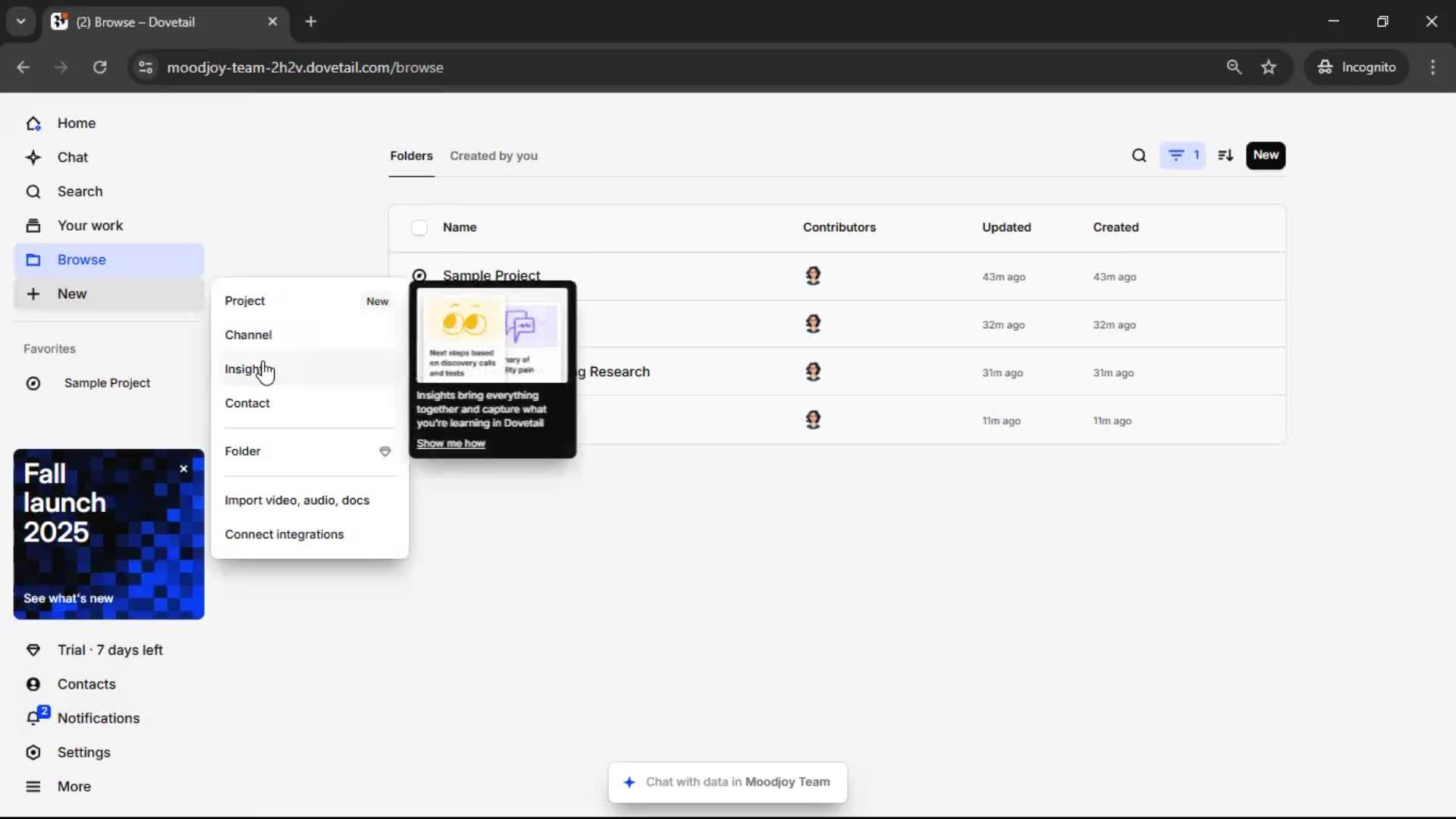 Creating a document on Dovetail video thumbnail