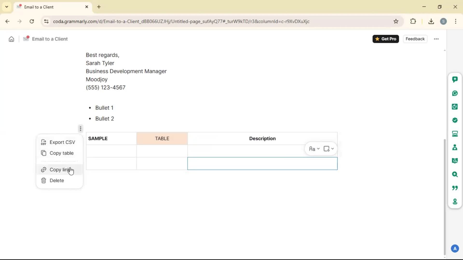 Creating a document screenshot