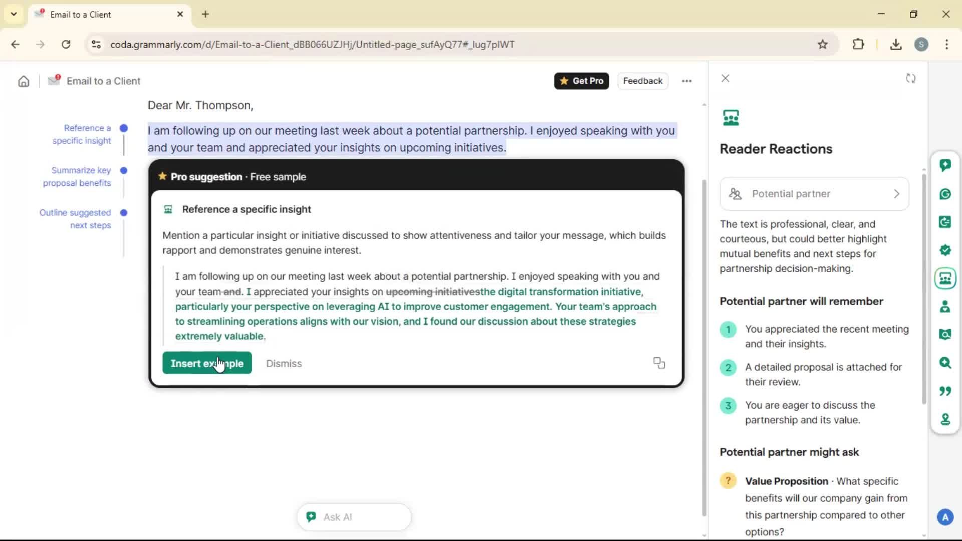 Creating a document screenshot