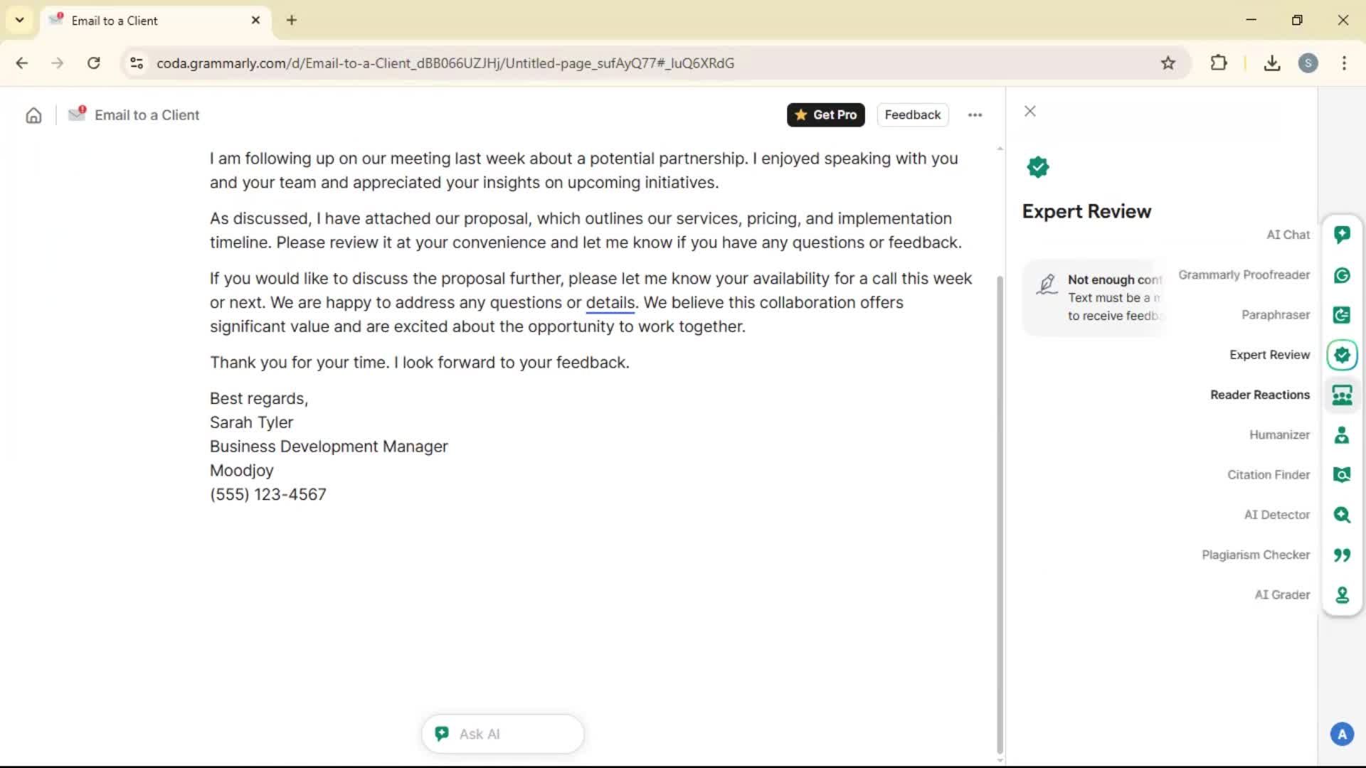 Creating a document screenshot