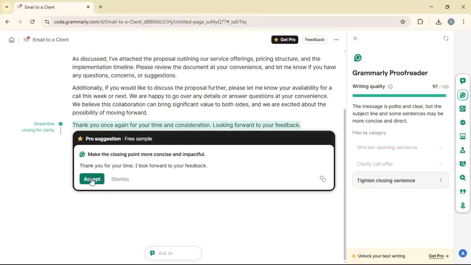 Creating a document screenshot