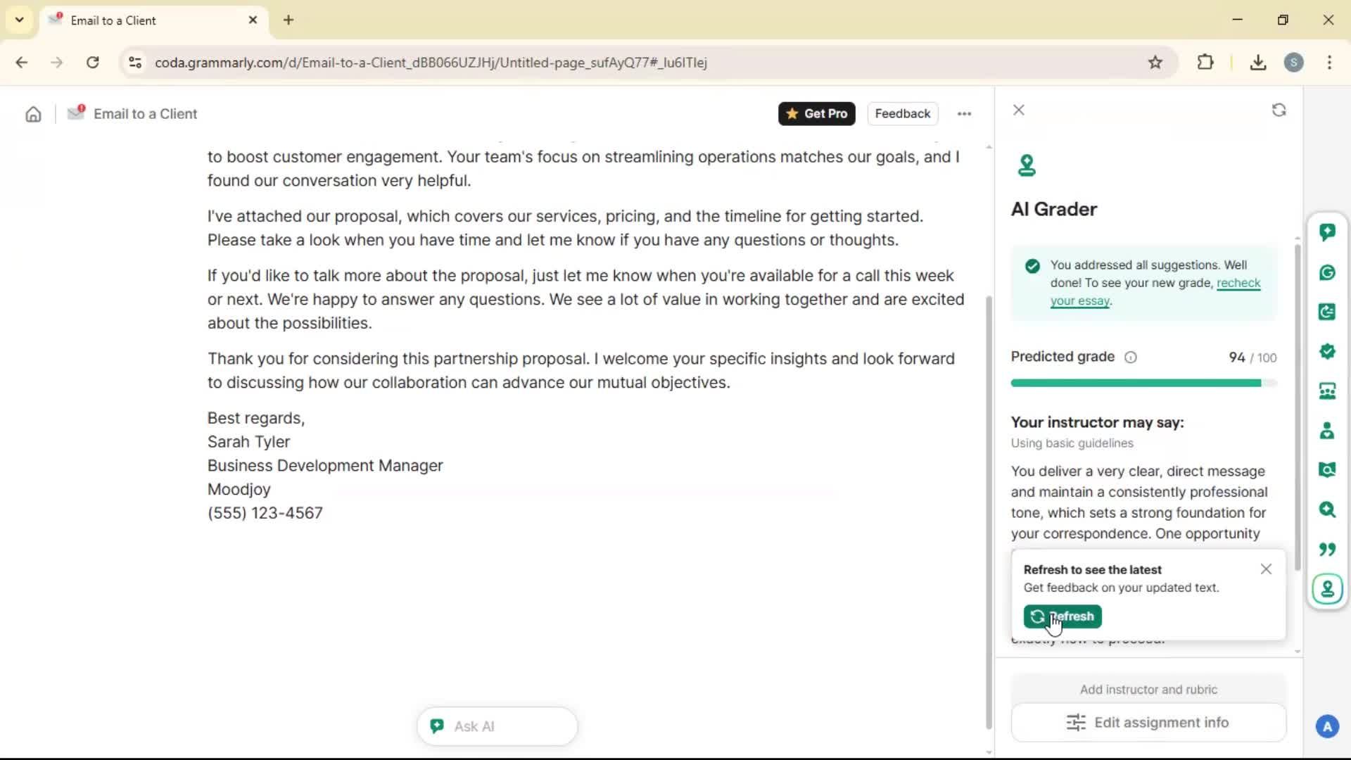 Creating a document screenshot