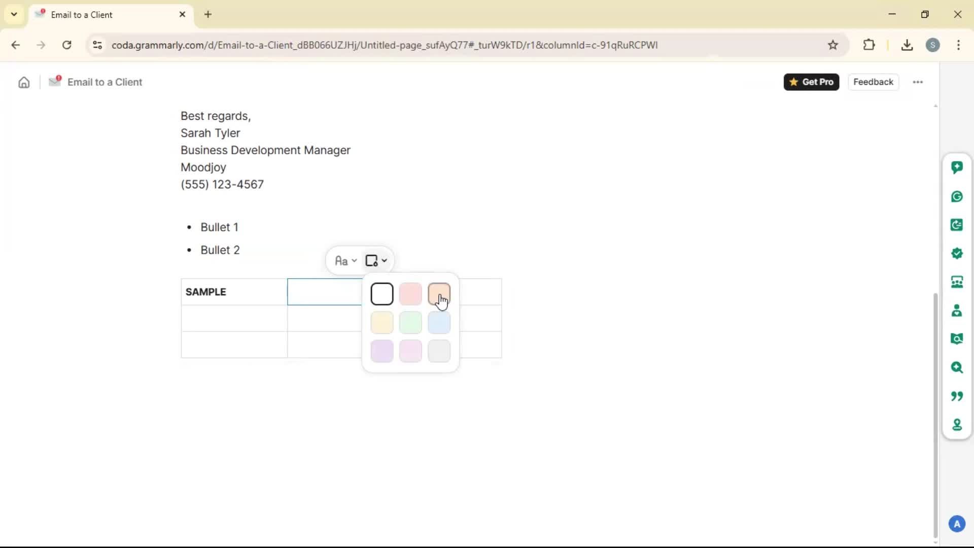 Creating a document screenshot