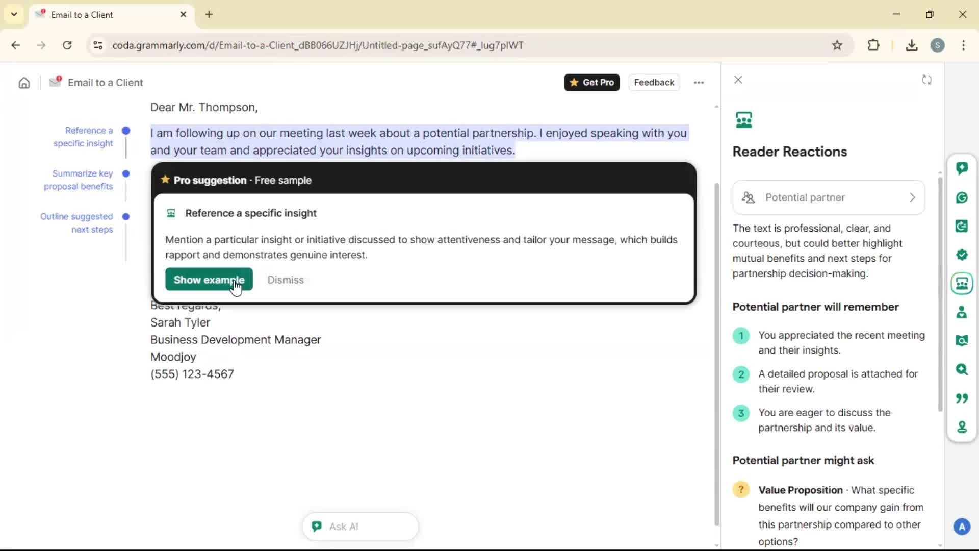 Creating a document screenshot