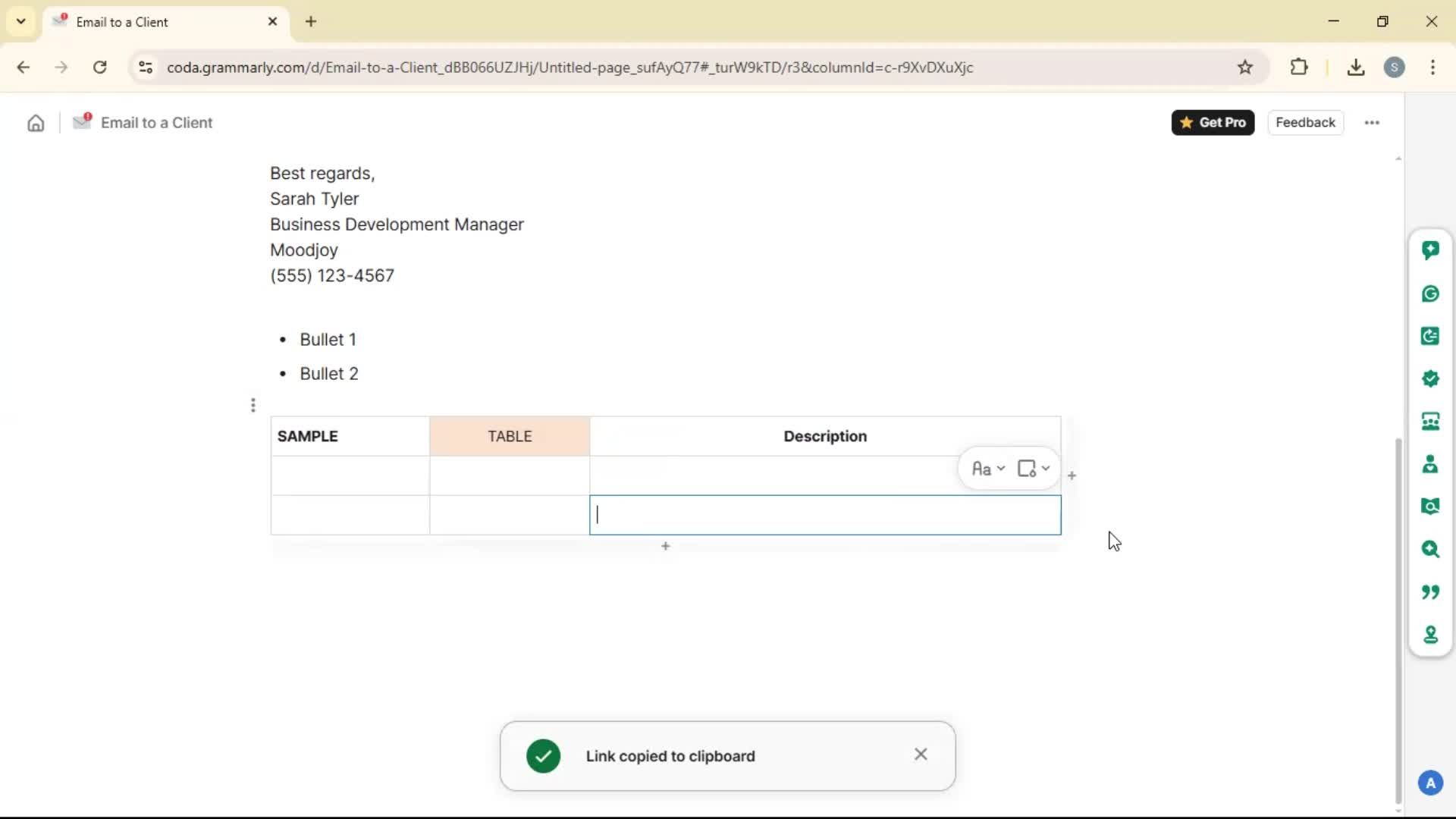 Creating a document screenshot