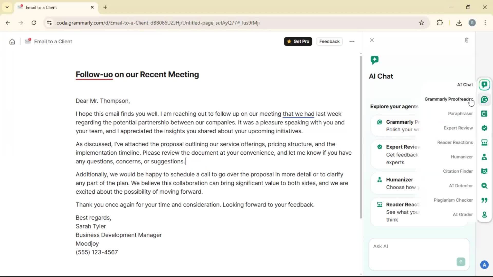 Creating a document screenshot