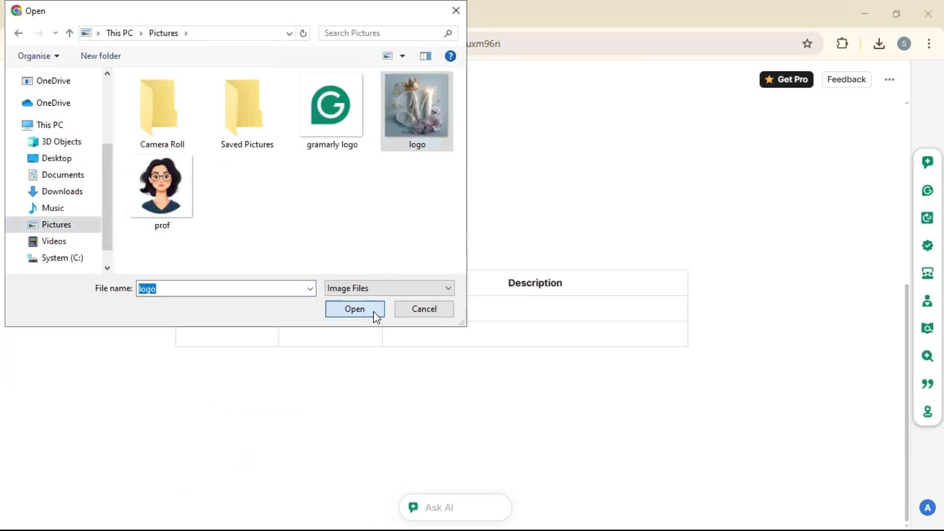 Creating a document screenshot