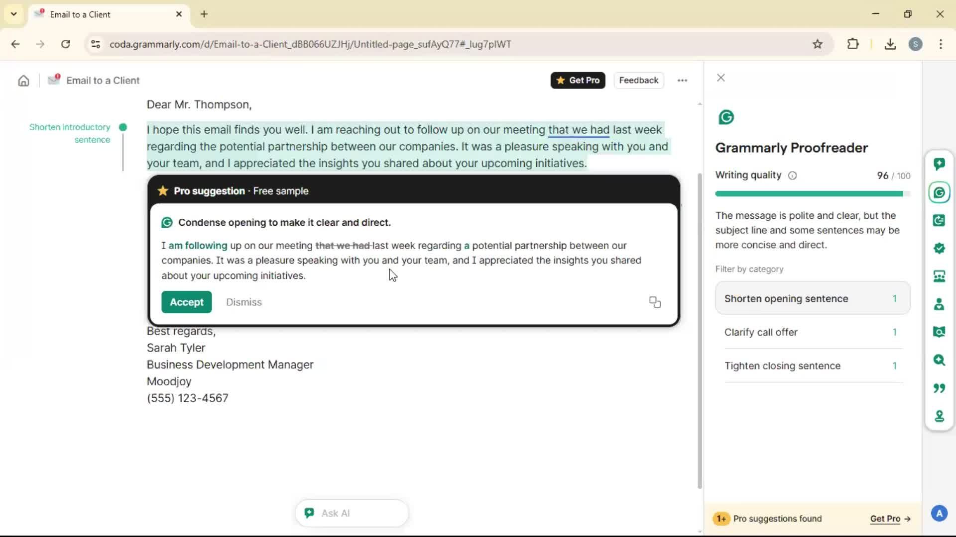 Creating a document screenshot
