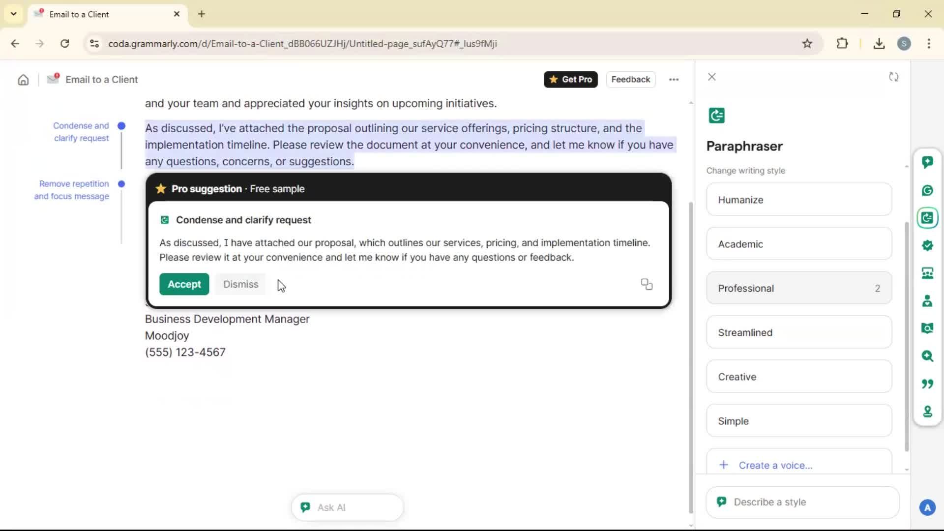 Creating a document screenshot