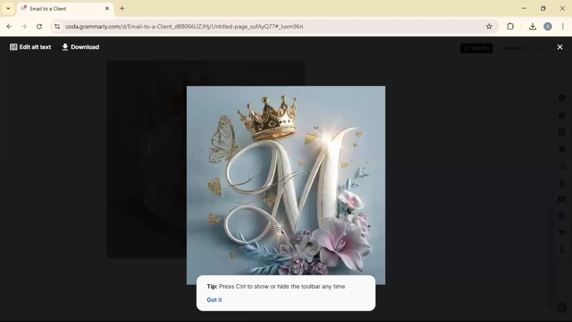 Creating a document screenshot